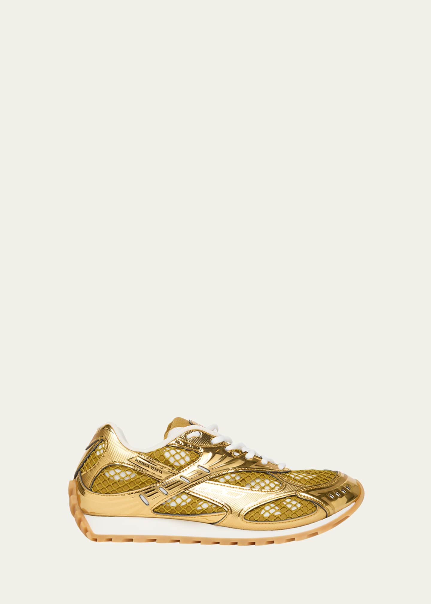 Bottega Veneta Orbit Metallic Net Runner Sneakers Image 1 of 6