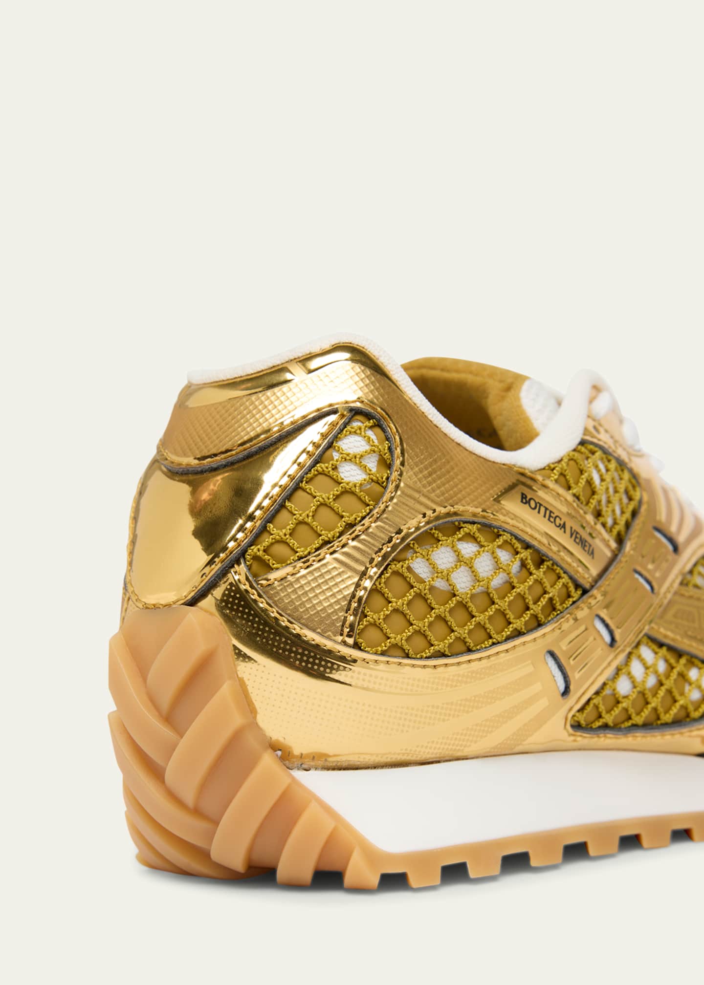 Bottega Veneta Orbit Metallic Net Runner Sneakers Image 5 of 6