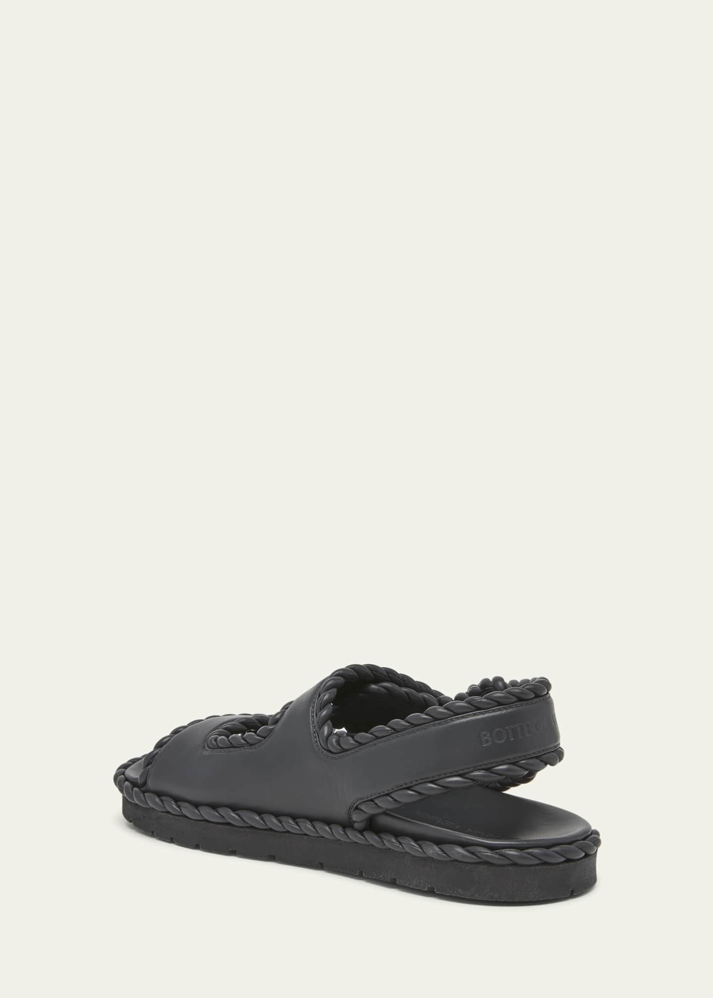 Bottega Veneta Jack Leather Braid Dual-Band Sandals Image 4 of 5