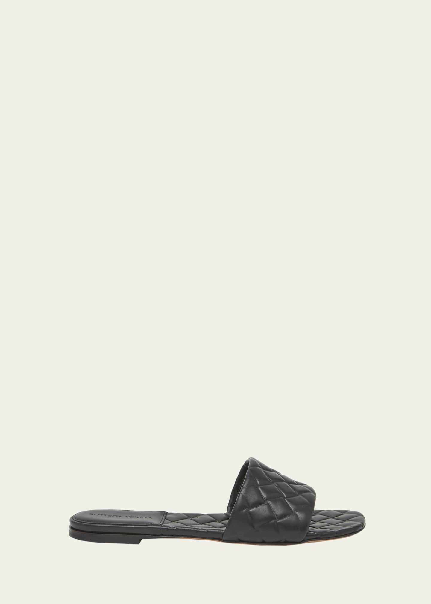 Bottega Veneta Quilted Leather Flat Slide Sandals Bergdorf Goodman