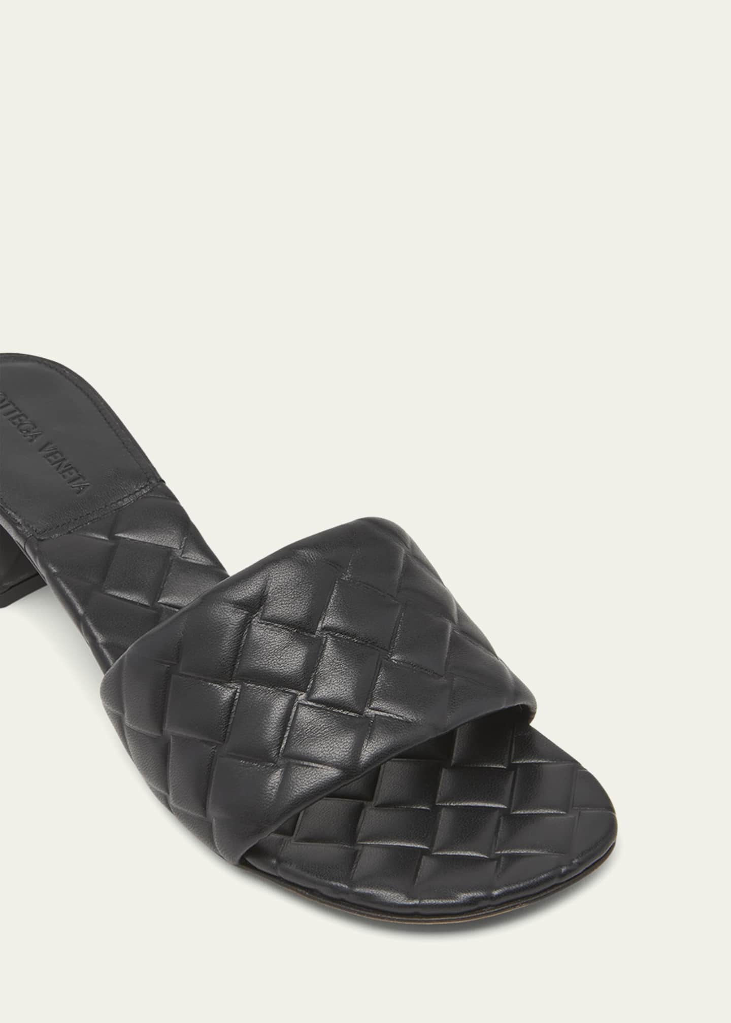 Bottega Veneta Quilted Leather Mule Sandals