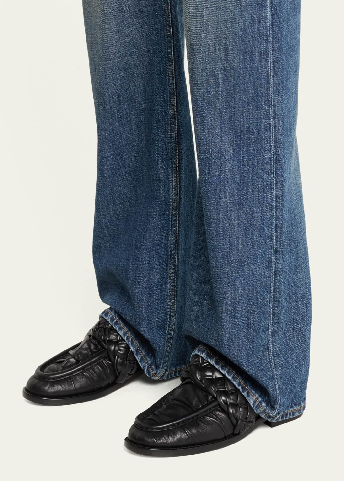 Bottega Veneta Astair Leather Braid Slip-On Loafers Image 2 of 5