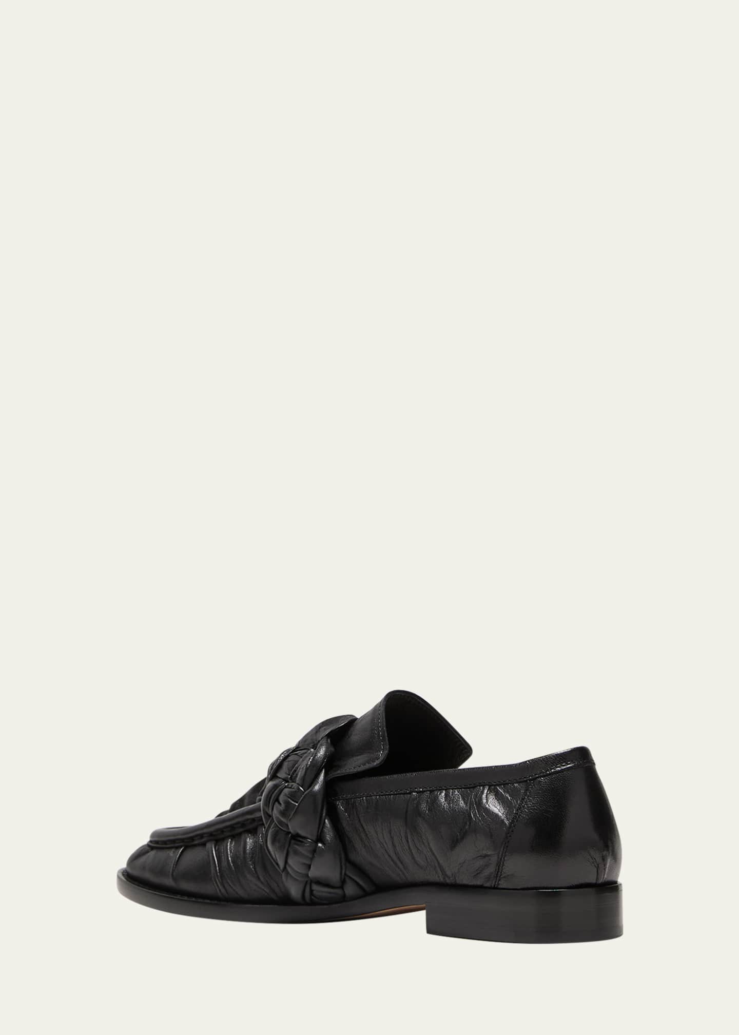Bottega Veneta Astair Leather Braid Slip-On Loafers Image 4 of 5