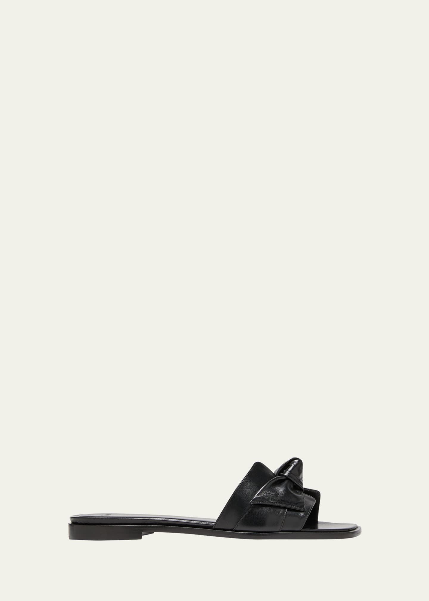 Alexandre Birman Maxi Clarita Leather Knot Flat Sandals - Bergdorf Goodman