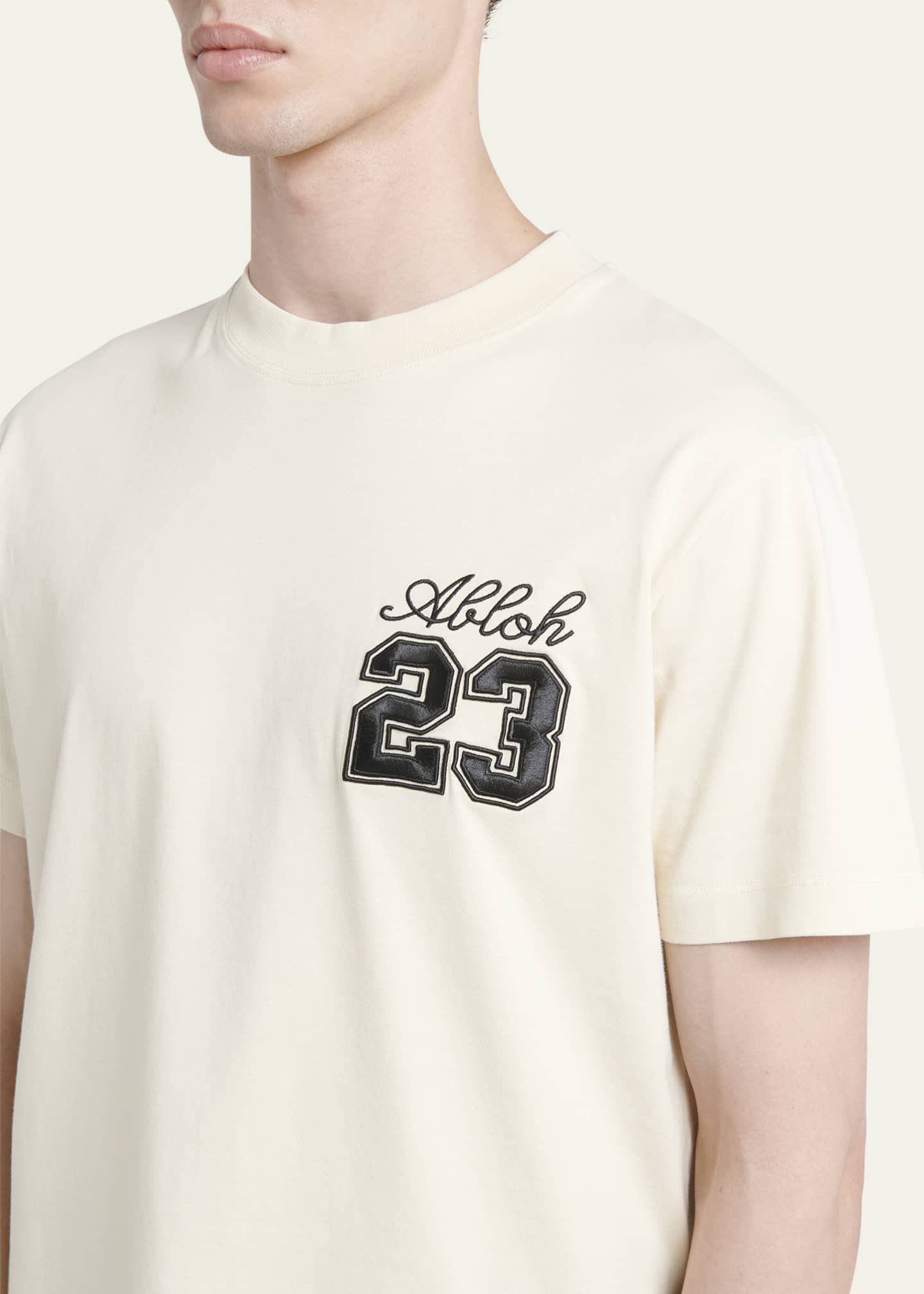 Off white embroidered logo t shirt online
