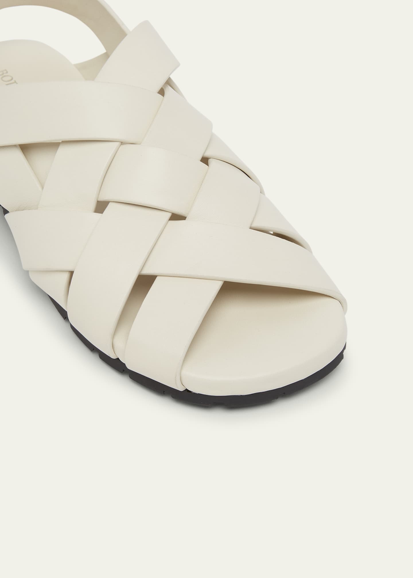 Bottega Veneta Men's Alfie Leather Slingback Sandals Image 5 of 5