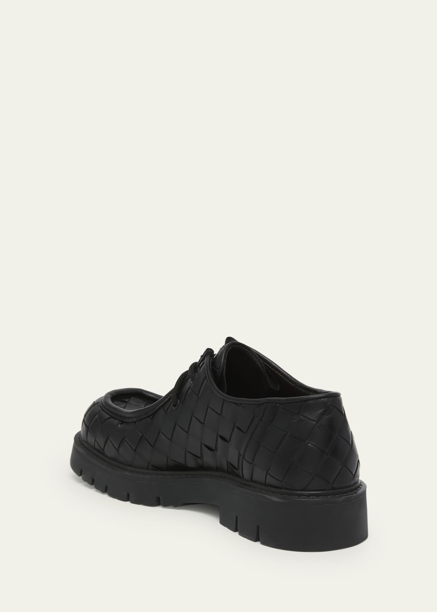 Bottega Veneta Men's Haddock Intrecciato Leather Derby Shoes Image 4 of 5
