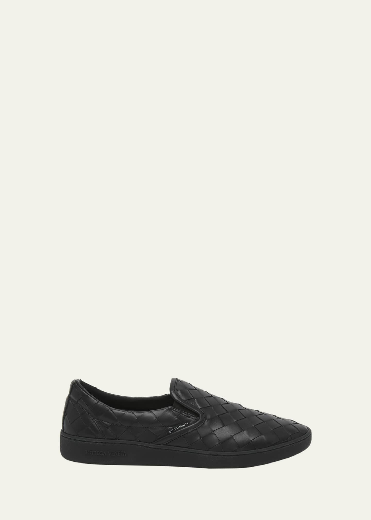 Bottega Veneta Men's Sawyer Intrecciato Leather Slip-On Sneakers