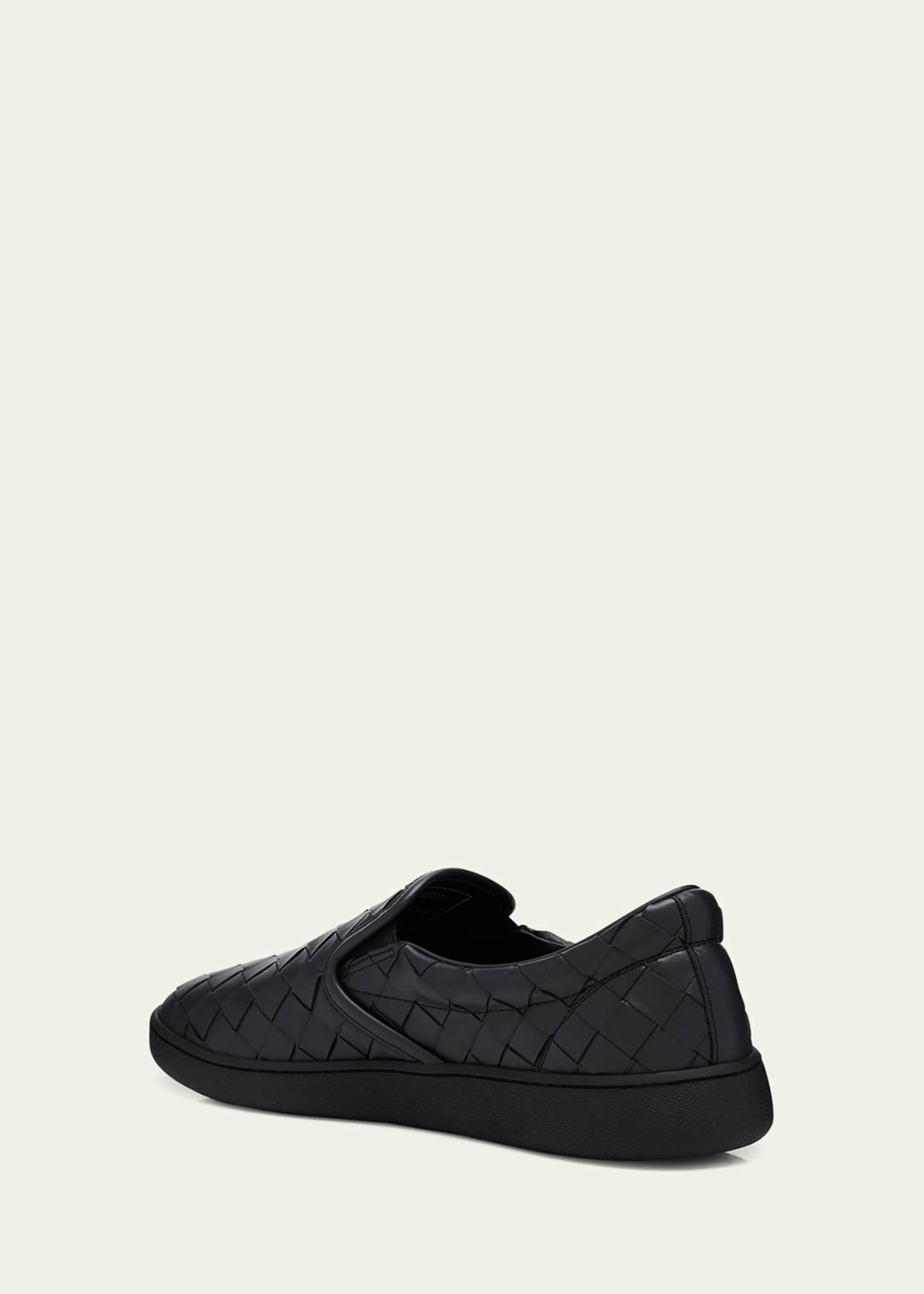 Bottega Veneta Men's Sawyer Intrecciato Leather Slip-On Sneakers Image 4 of 6