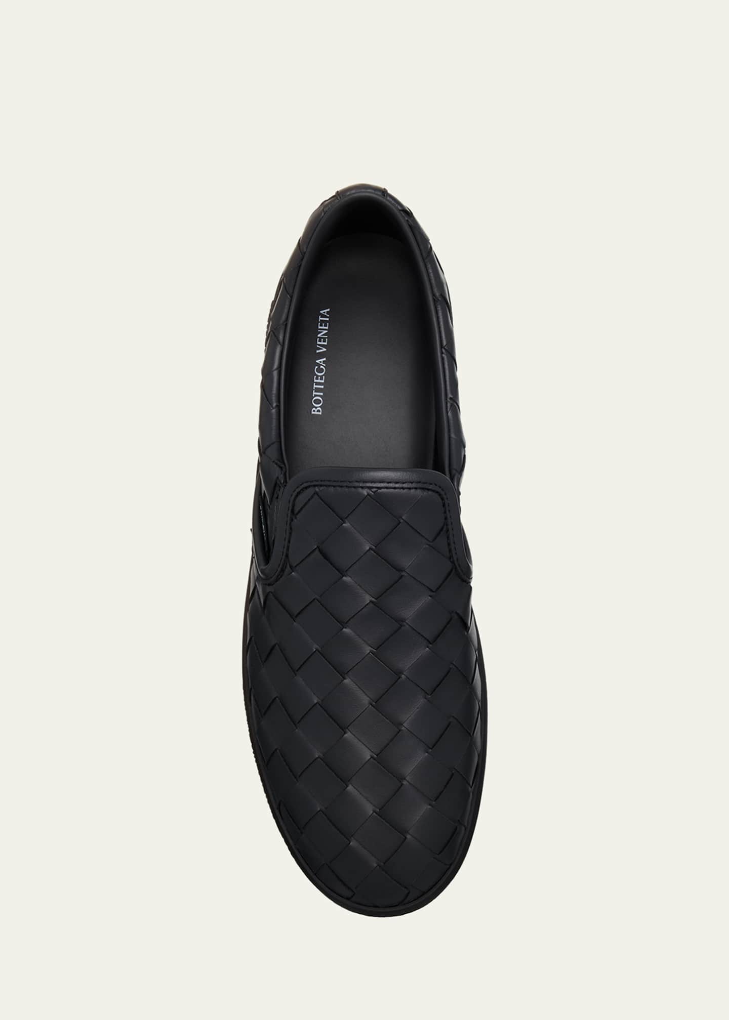 Bottega Veneta Men's Sawyer Intrecciato Leather Slip-On Sneakers Image 6 of 6