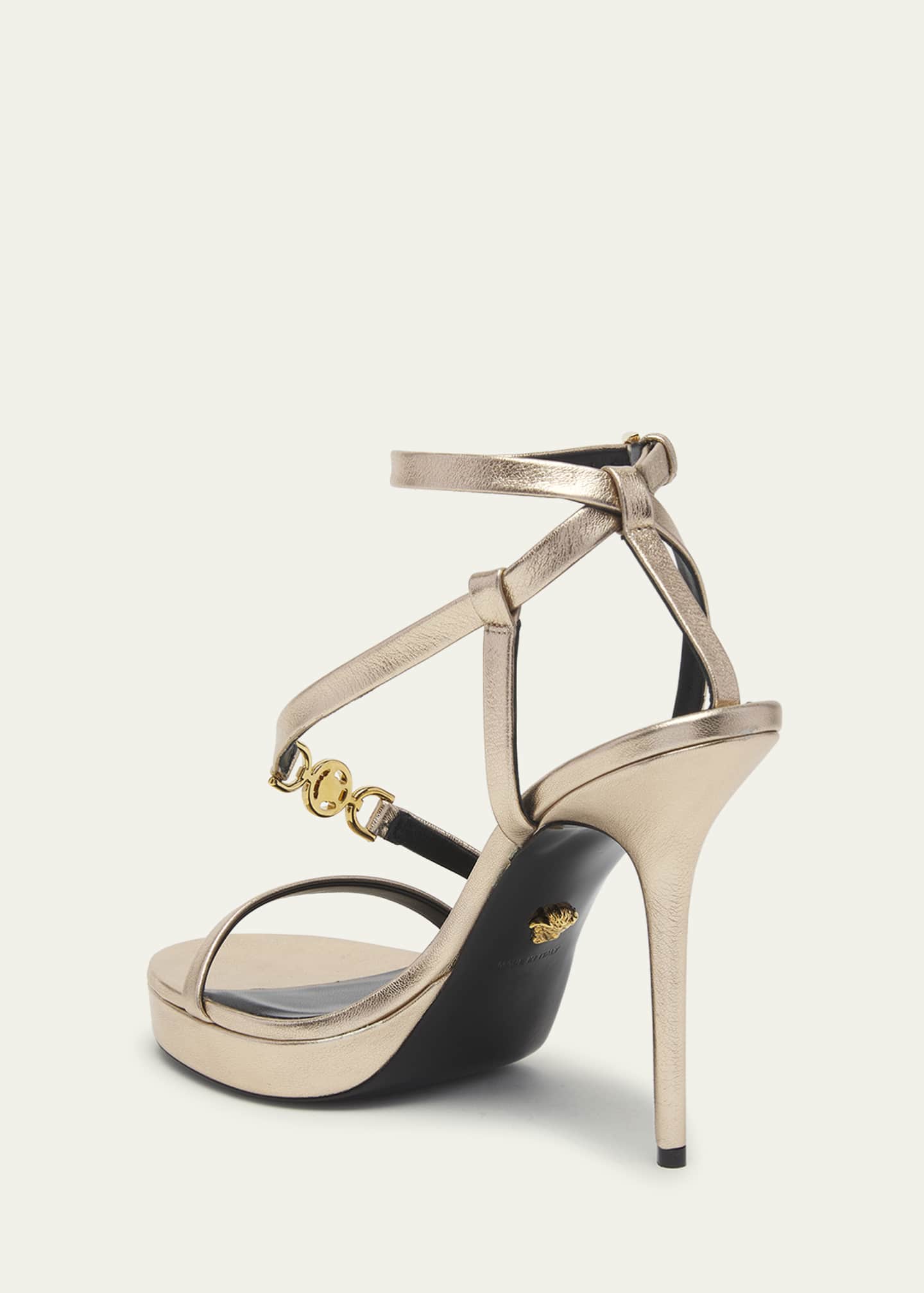 Versace logo online strap sandals