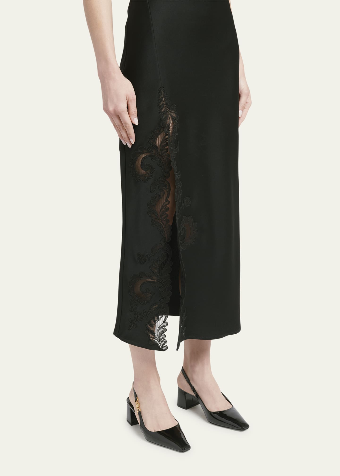 Versace Medusa Patent Slingback Pumps Image 2 of 5