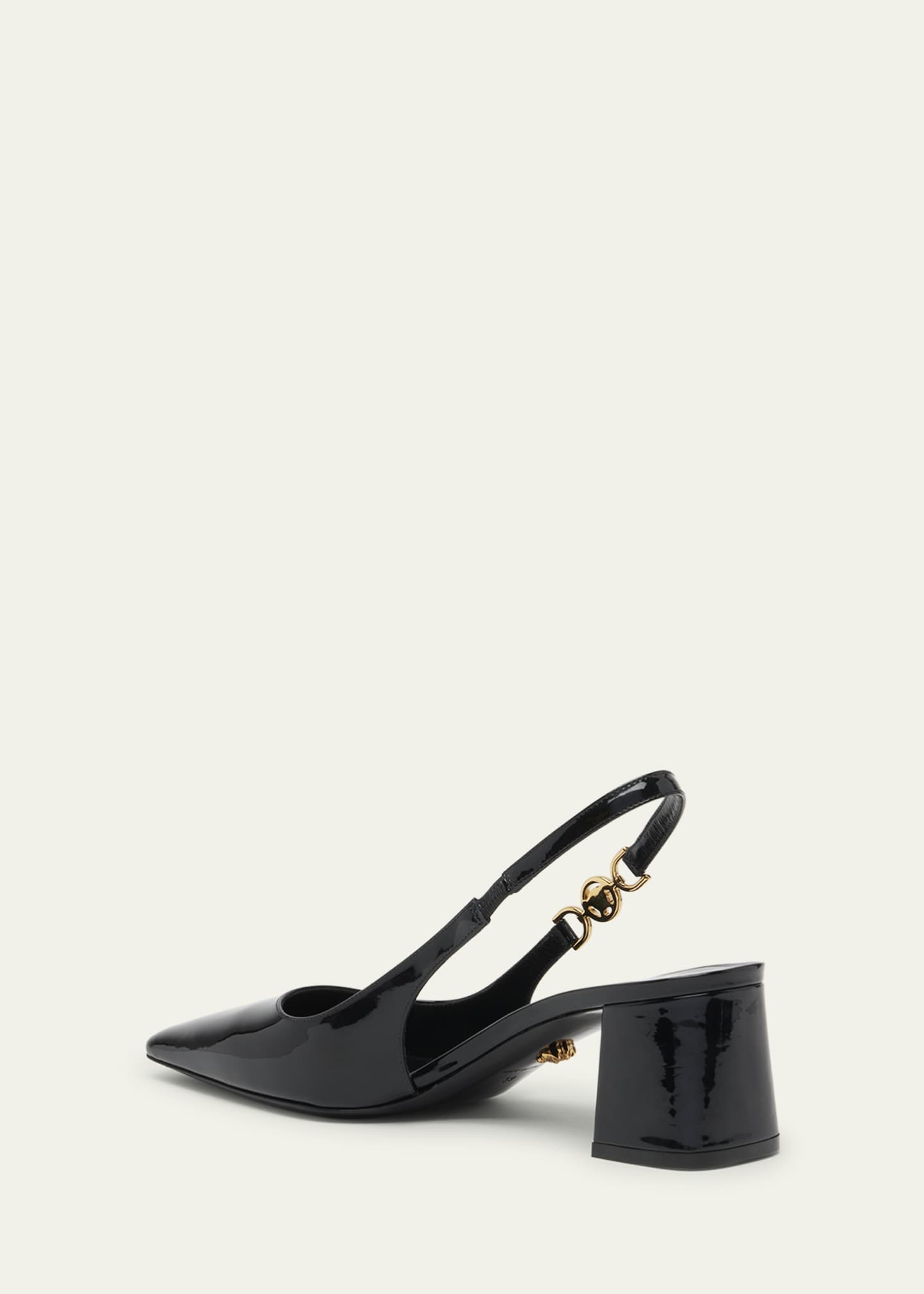 Versace Medusa Patent Slingback Pumps Image 4 of 5