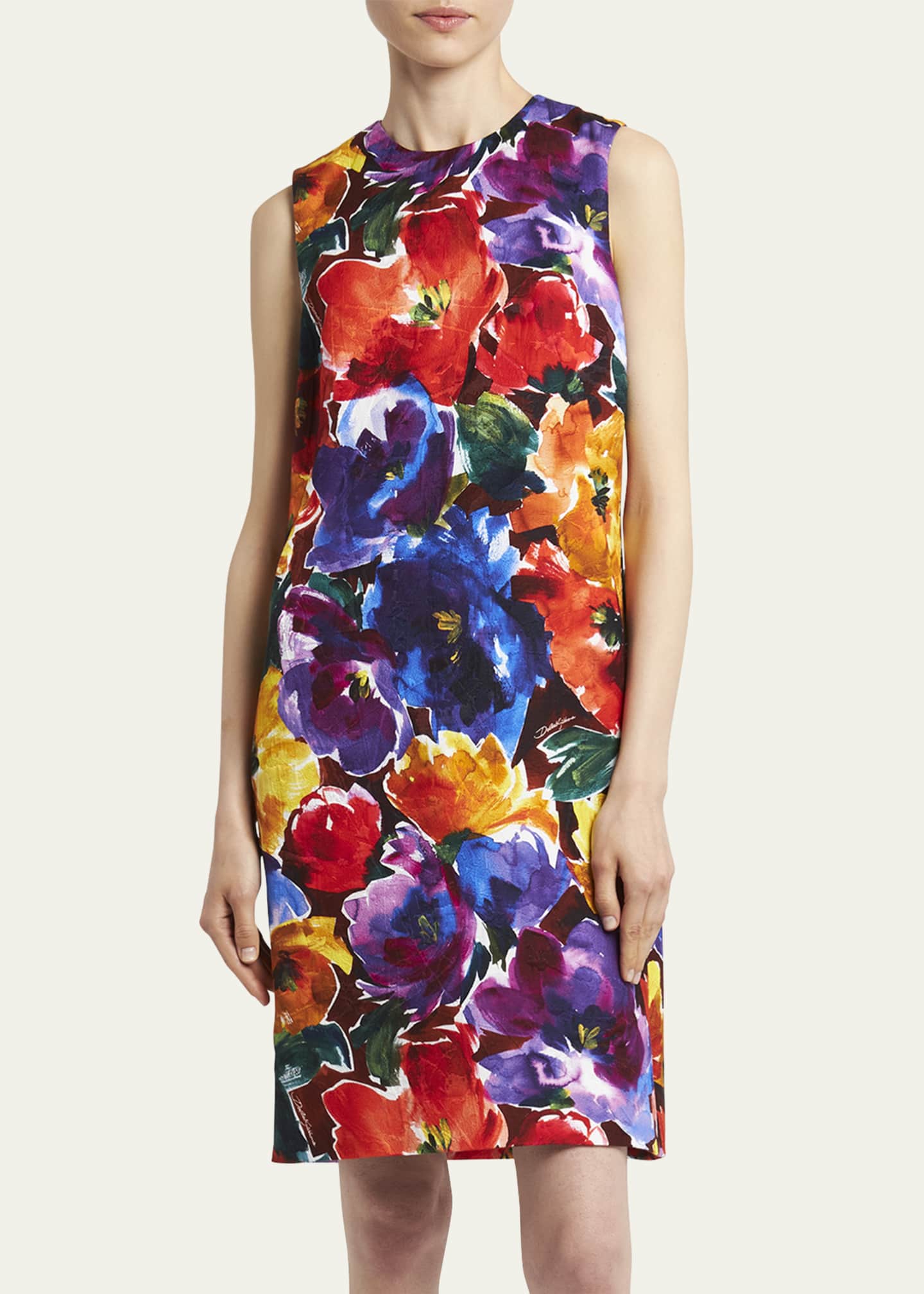 Dolce&Gabbana Abstract Floral Shift Dress - Bergdorf Goodman