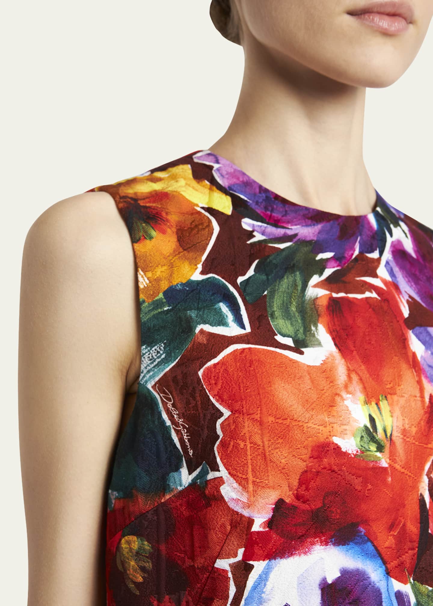 Dolce&Gabbana Abstract Floral Shift Dress - Bergdorf Goodman