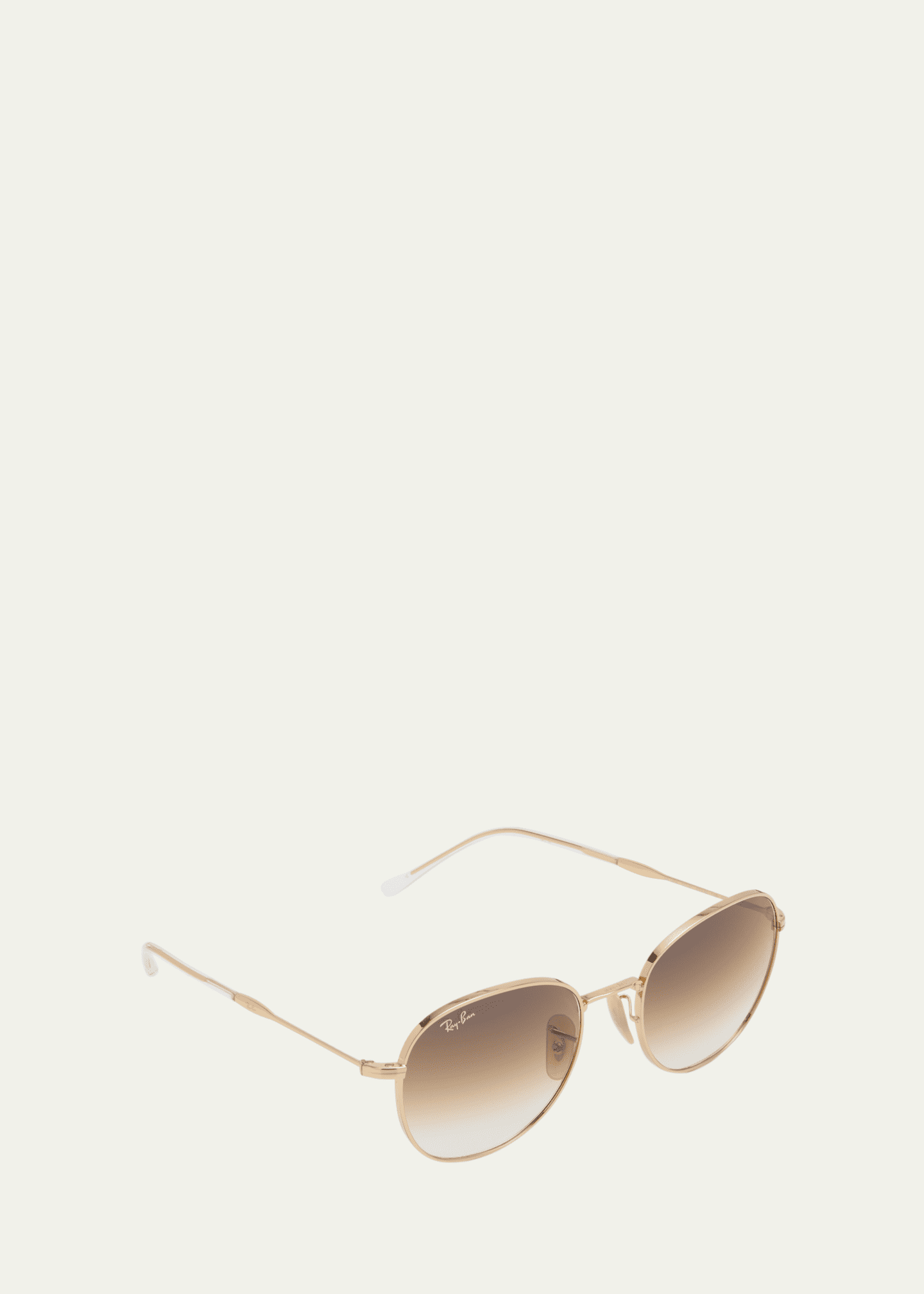 Ray ban round metal light brown gradient online