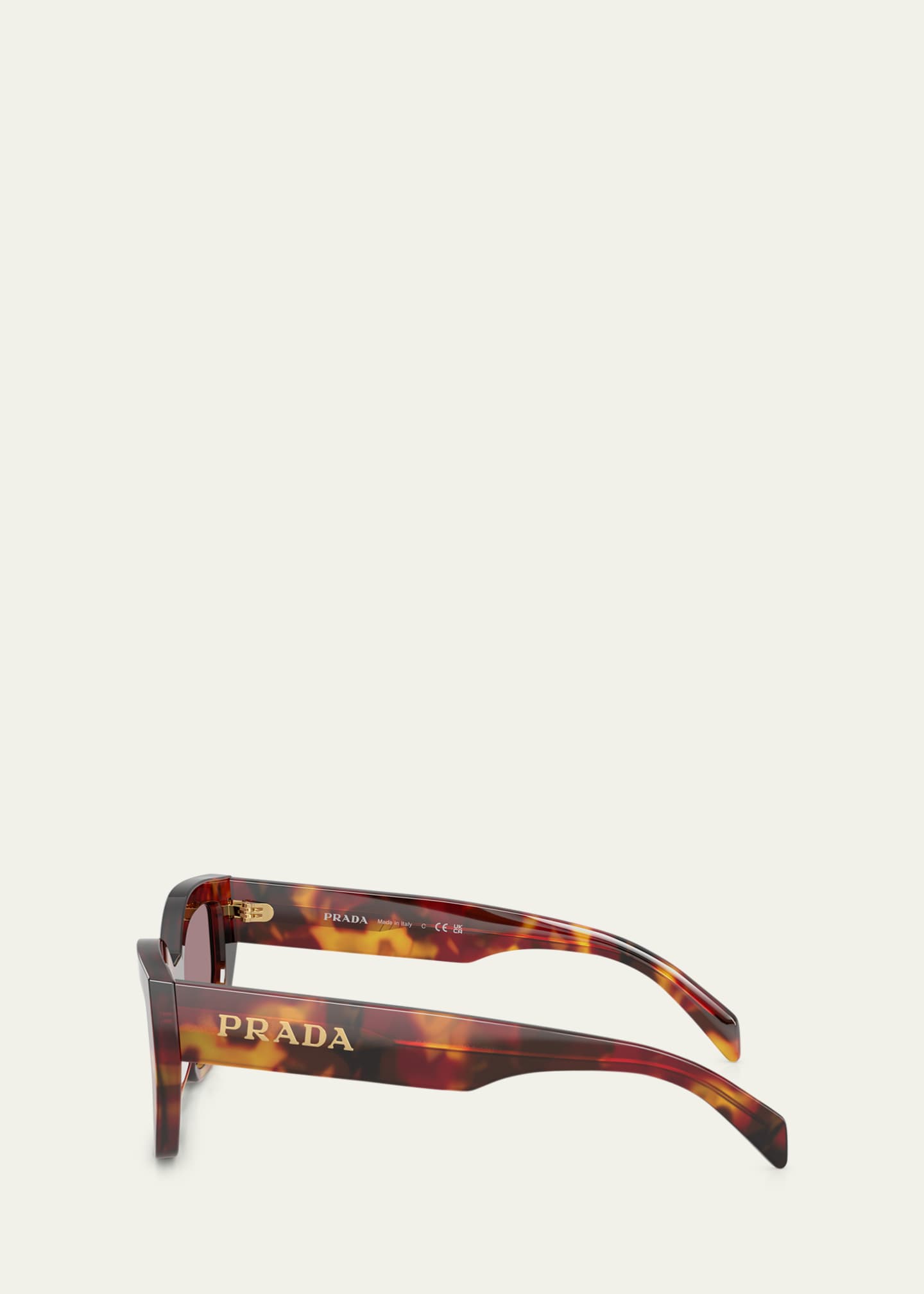 Prada Logo Acetate Butterfly Sunglasses Image 3 of 3
