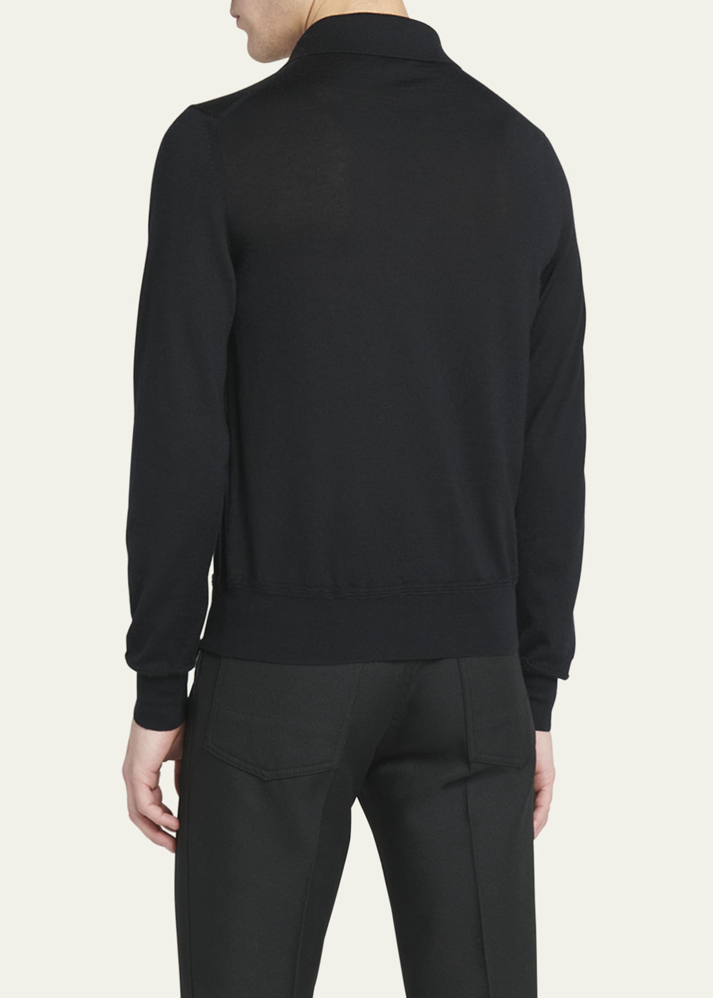 TOM FORD Men's Cashmere-Silk Polo Sweater Image 3 of 5