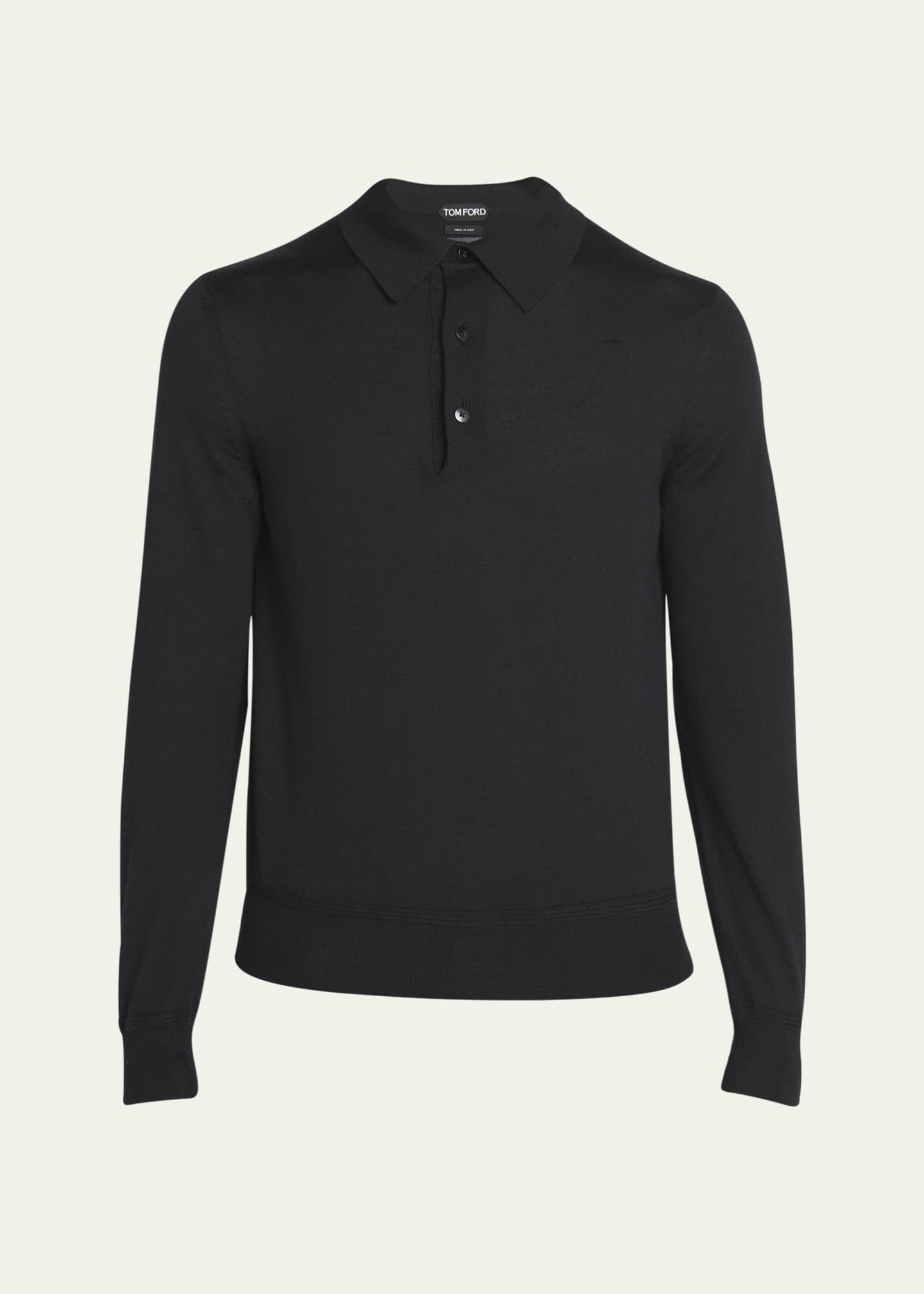 TOM FORD Men's Cashmere-Silk Polo Sweater Image 1 of 5