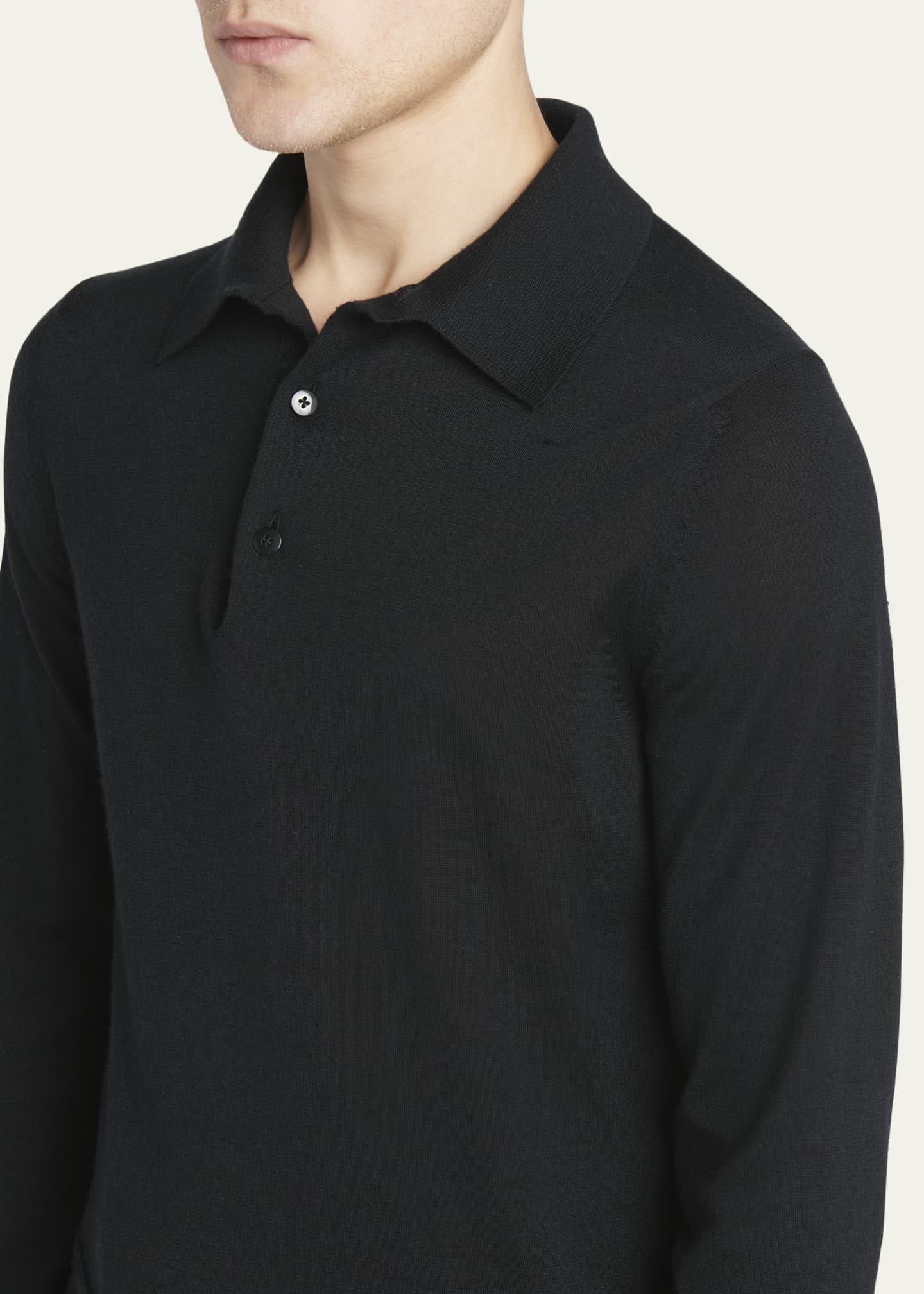 TOM FORD Men's Cashmere-Silk Polo Sweater Image 5 of 5