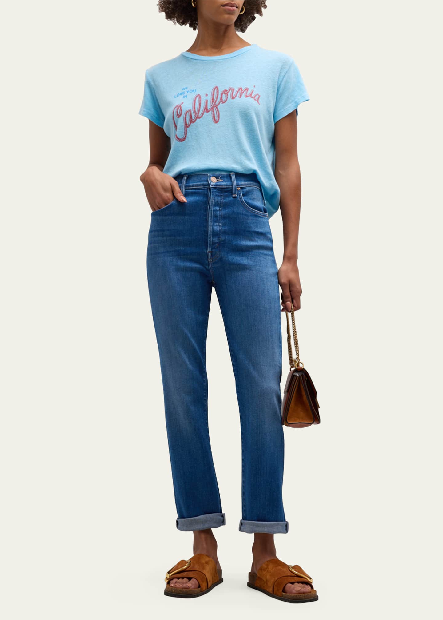 MOTHER The High Waisted Hiker Hover Jeans - Bergdorf Goodman