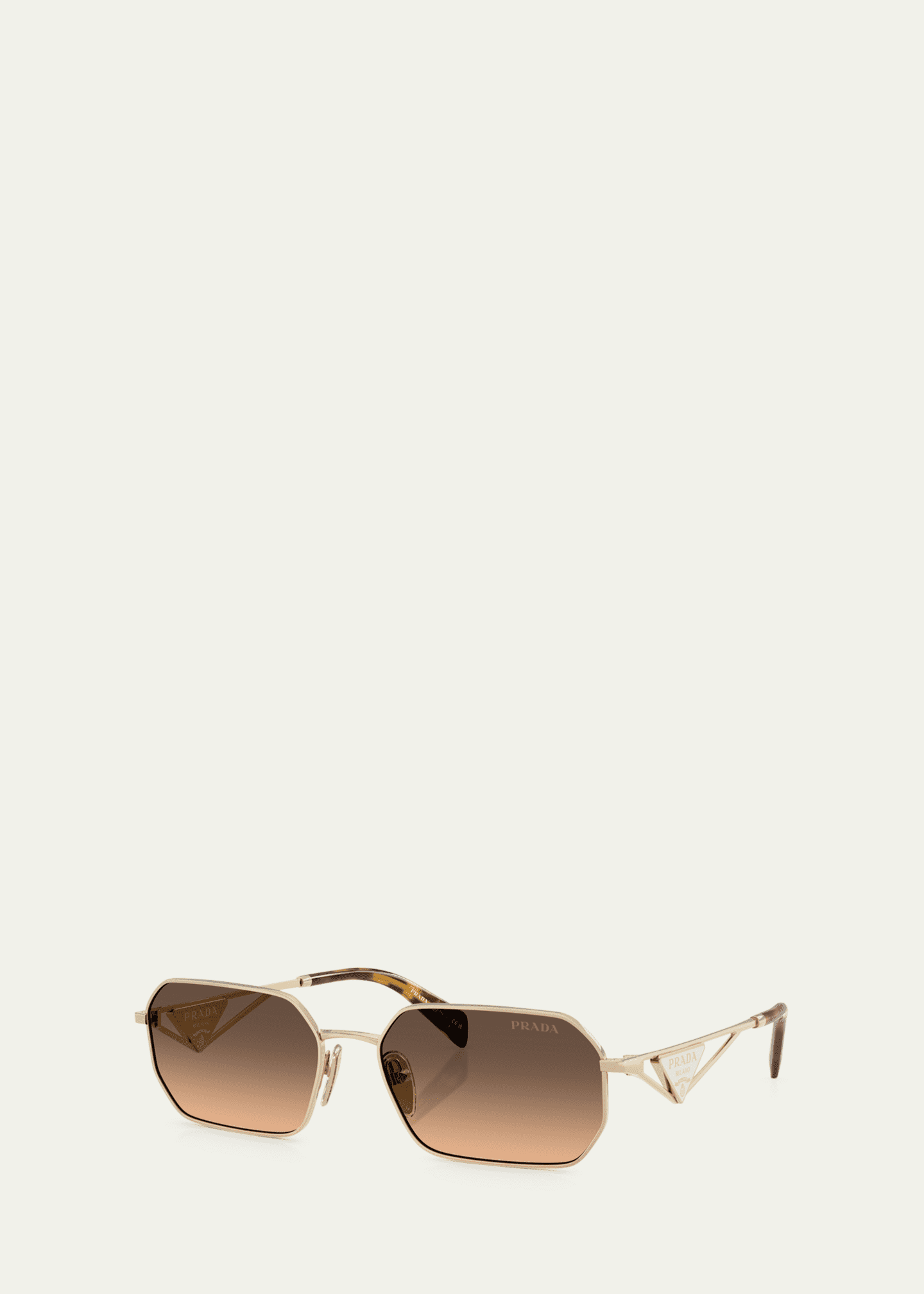 Prada Metal & Plastic Rectangle Sunglasses Image 2 of 3