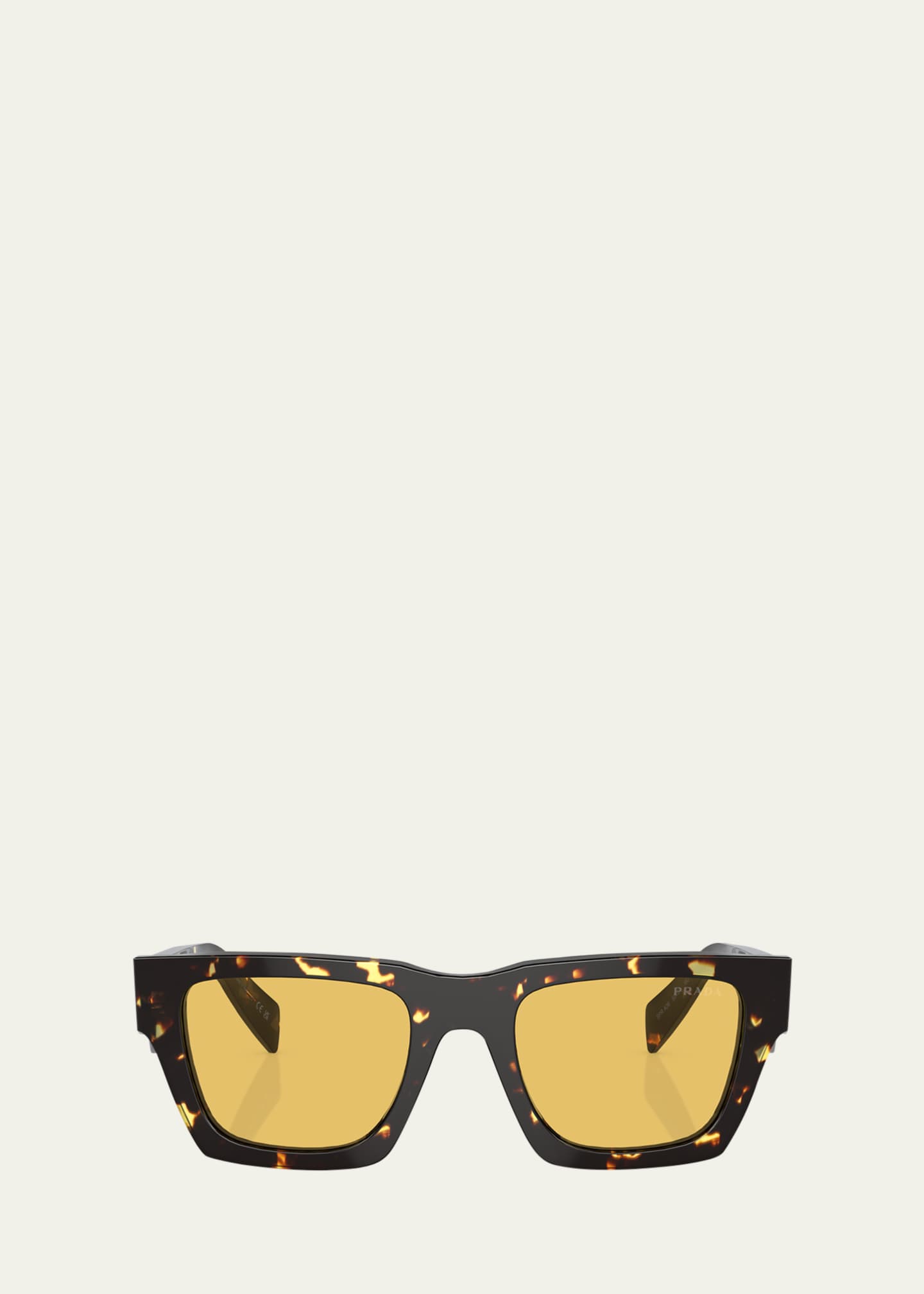 Prada Logo Acetate Rectangle Sunglasses