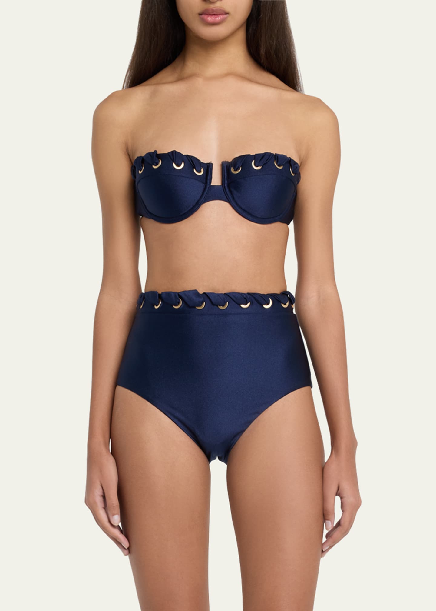 Zimmermann Alight Eyelet Balconette Bikini Top