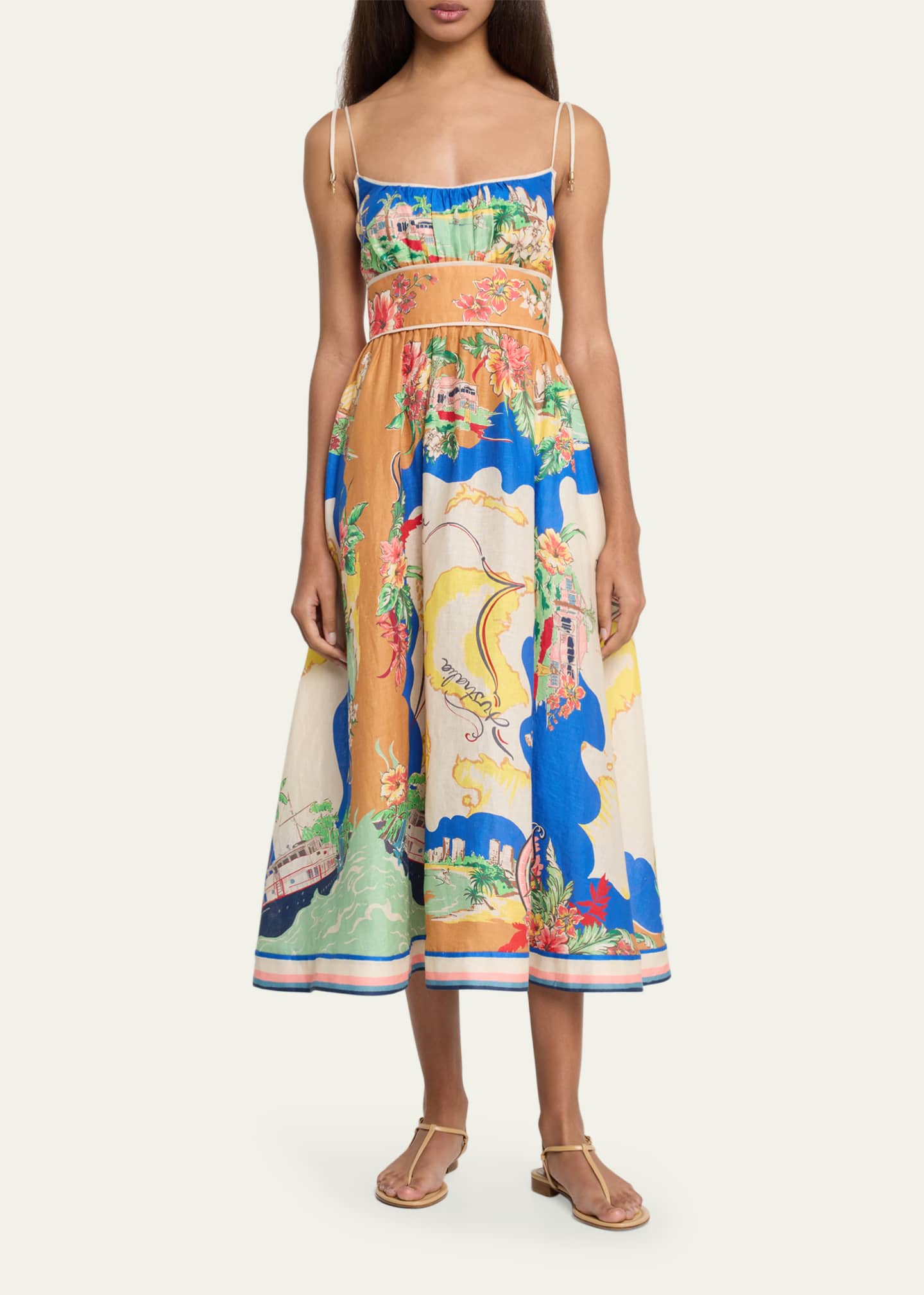 Zimmermann Alight Picnic Midi Dress Bergdorf Goodman