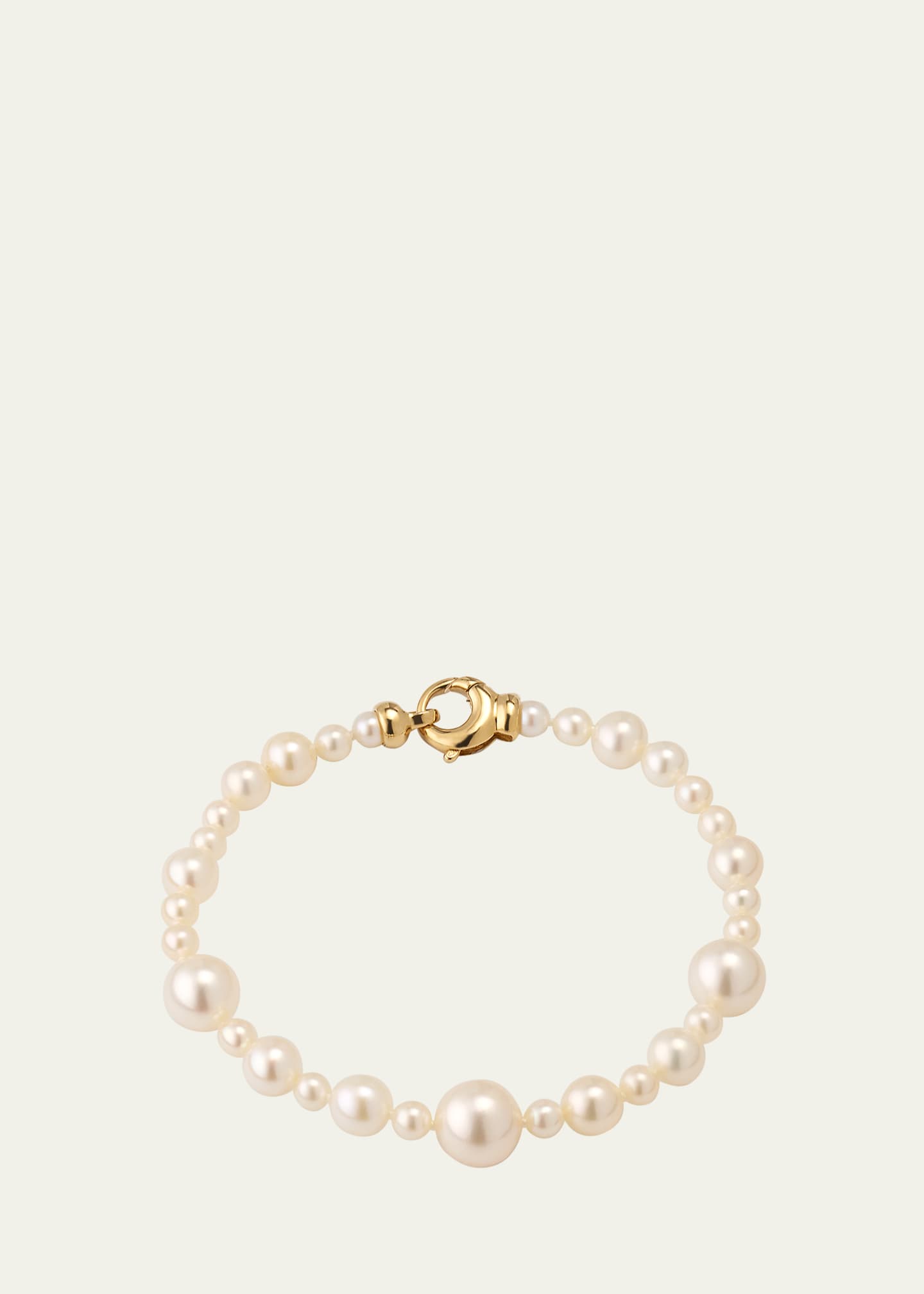 Mizuki 14K Yellow Gold Multi Size Freshwater Pearl Bracelet