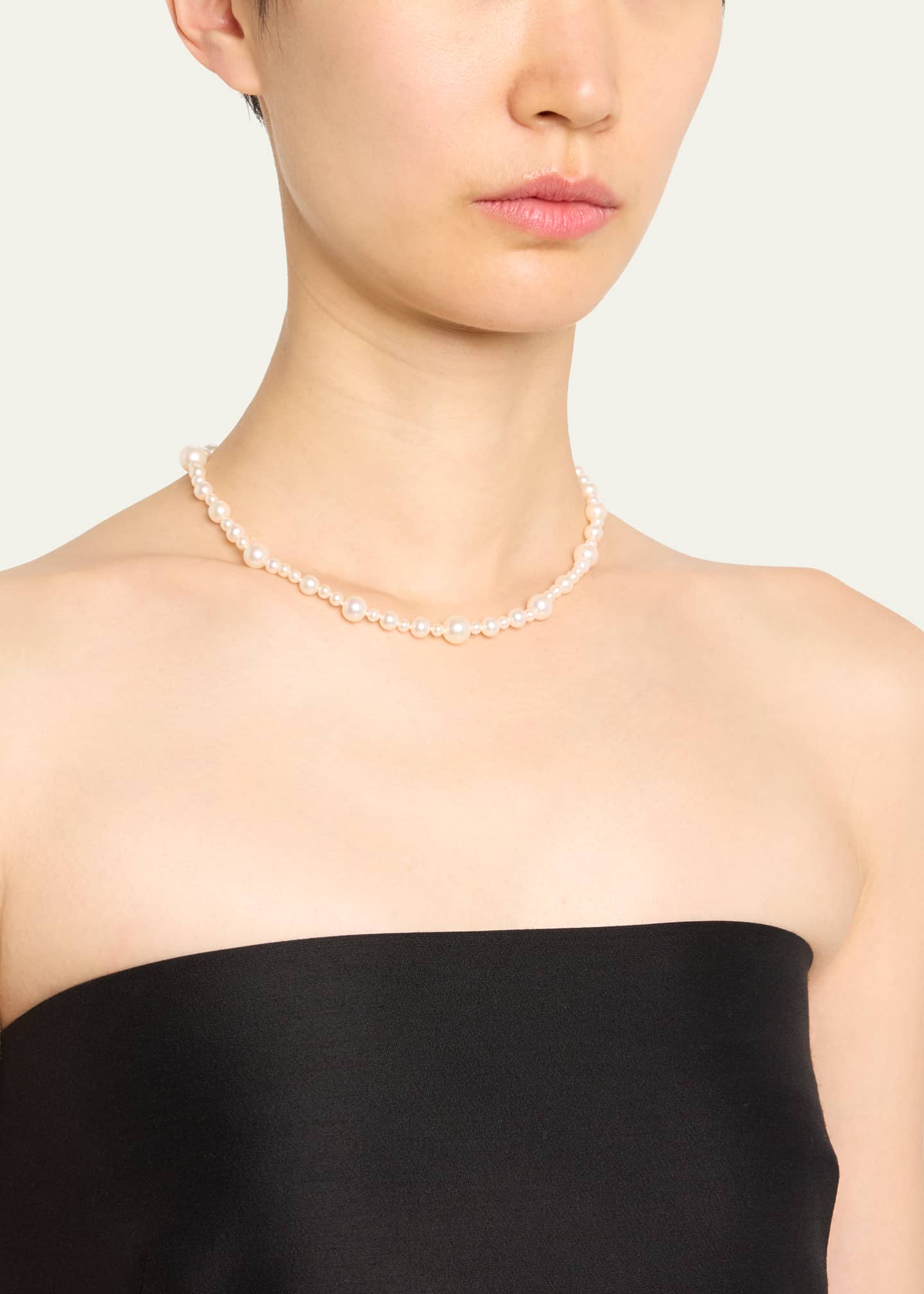Mizuki 14K Yellow Gold Multi Size Freshwater Pearl Strand Necklace Bergdorf Goodman