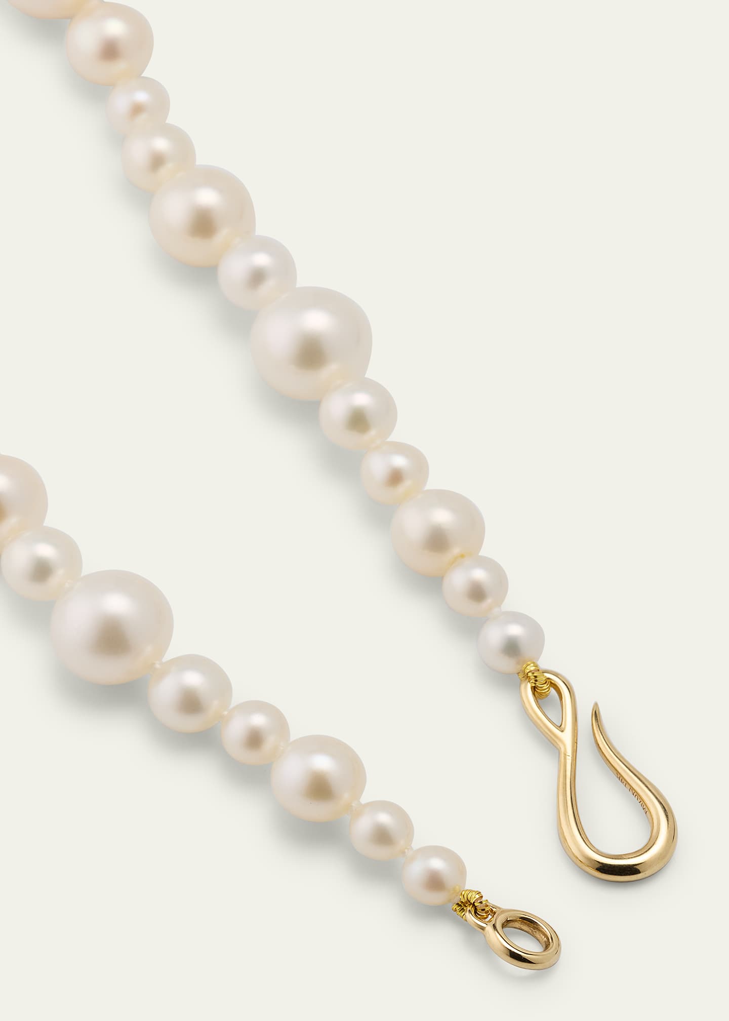 Mizuki 14K Yellow Gold Multi-Size Freshwater Pearl Strand Necklace Image 4 of 4
