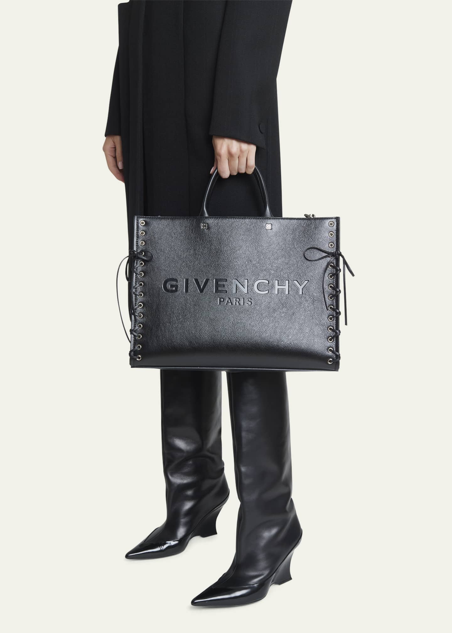 Givenchy G-Tote Medium Shopping Bag in Leather with Corset Detail -  Bergdorf Goodman