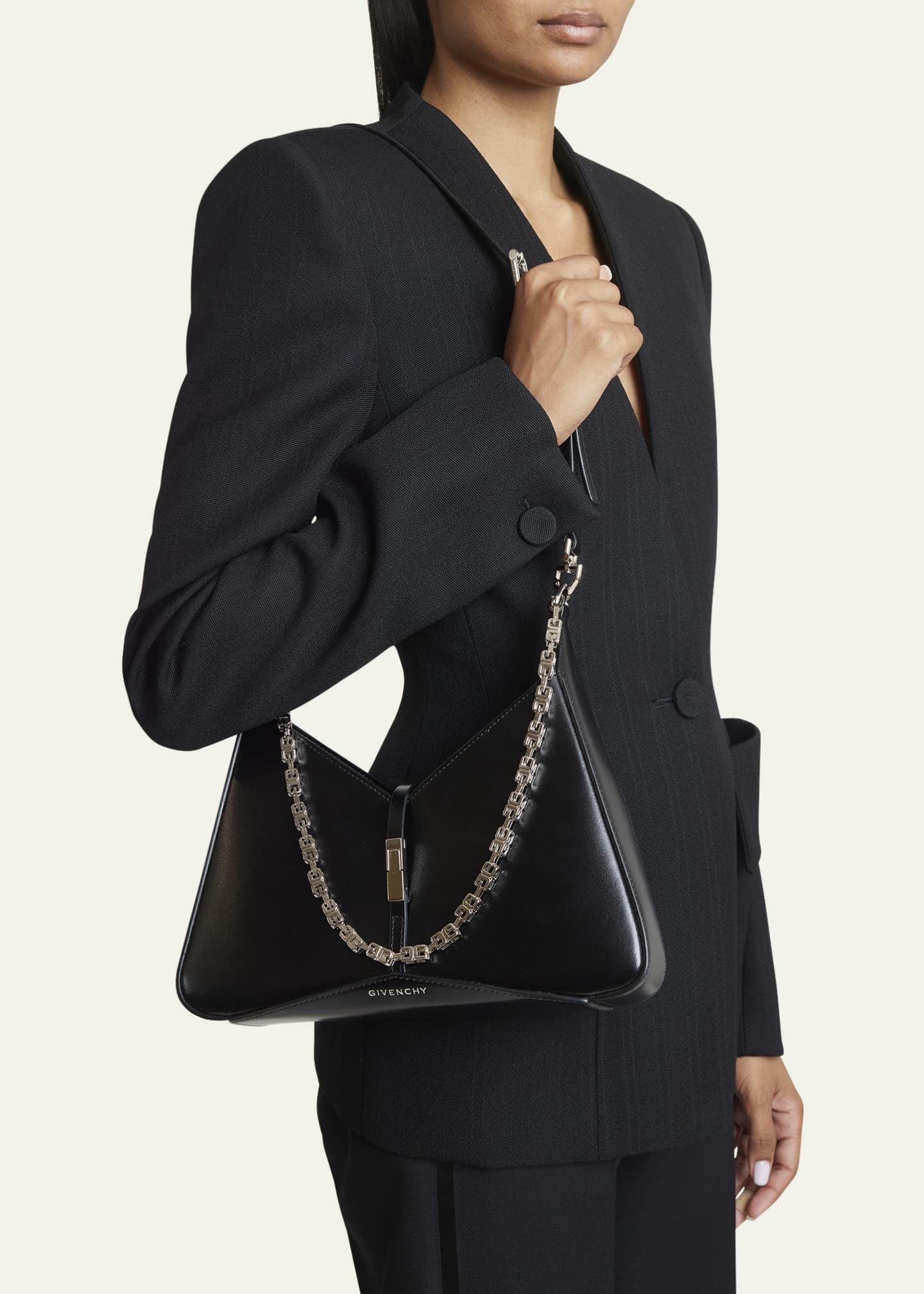 Givenchy Small Cutout Zip Shoulder Bag in Leather - Bergdorf Goodman