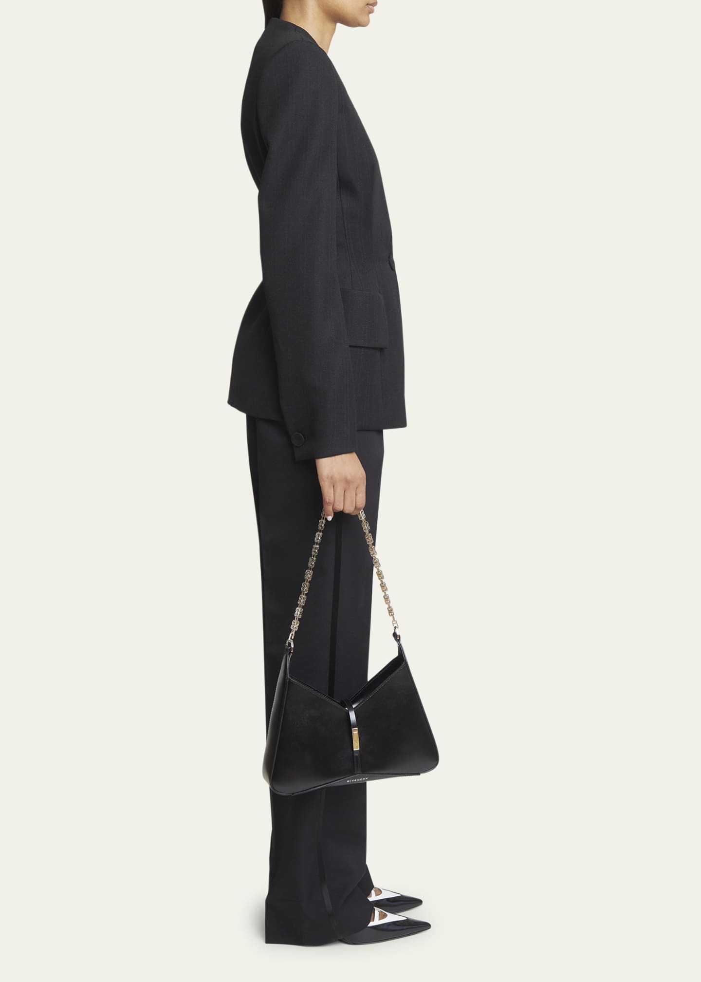 Givenchy Small Cutout Zip Shoulder Bag in Leather - Bergdorf Goodman