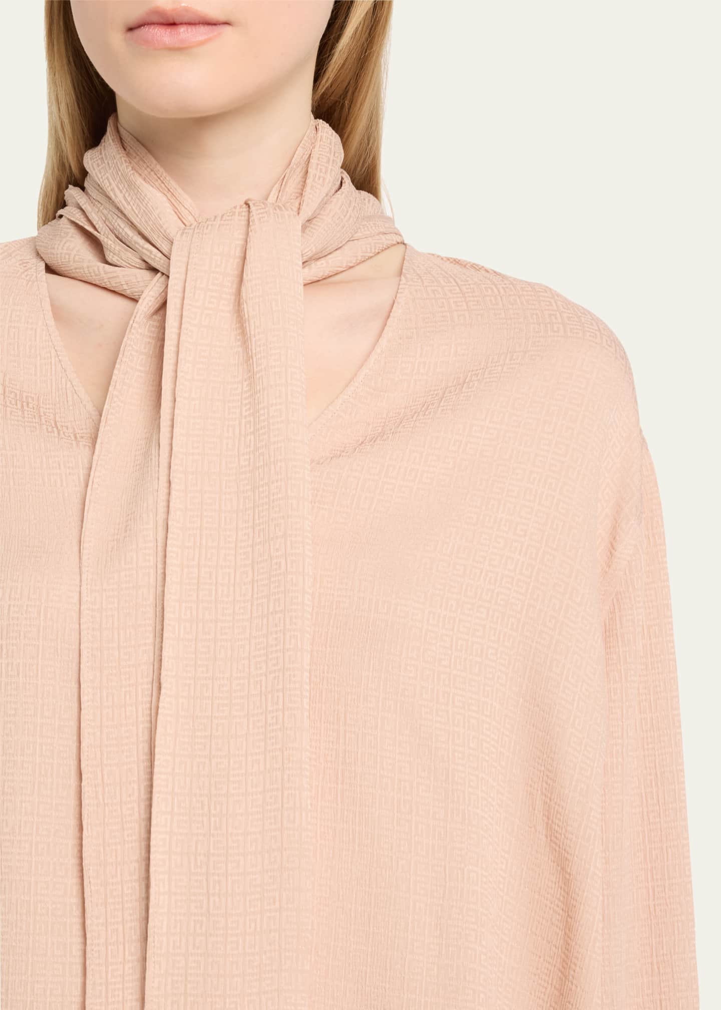 Givenchy Lavaliere Scarf-Neck Silk Blouse - Bergdorf Goodman
