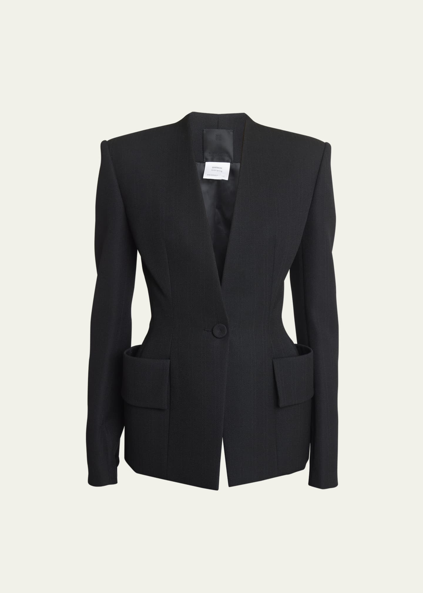 Givenchy peak-lapel single-breasted wool blazer - Black