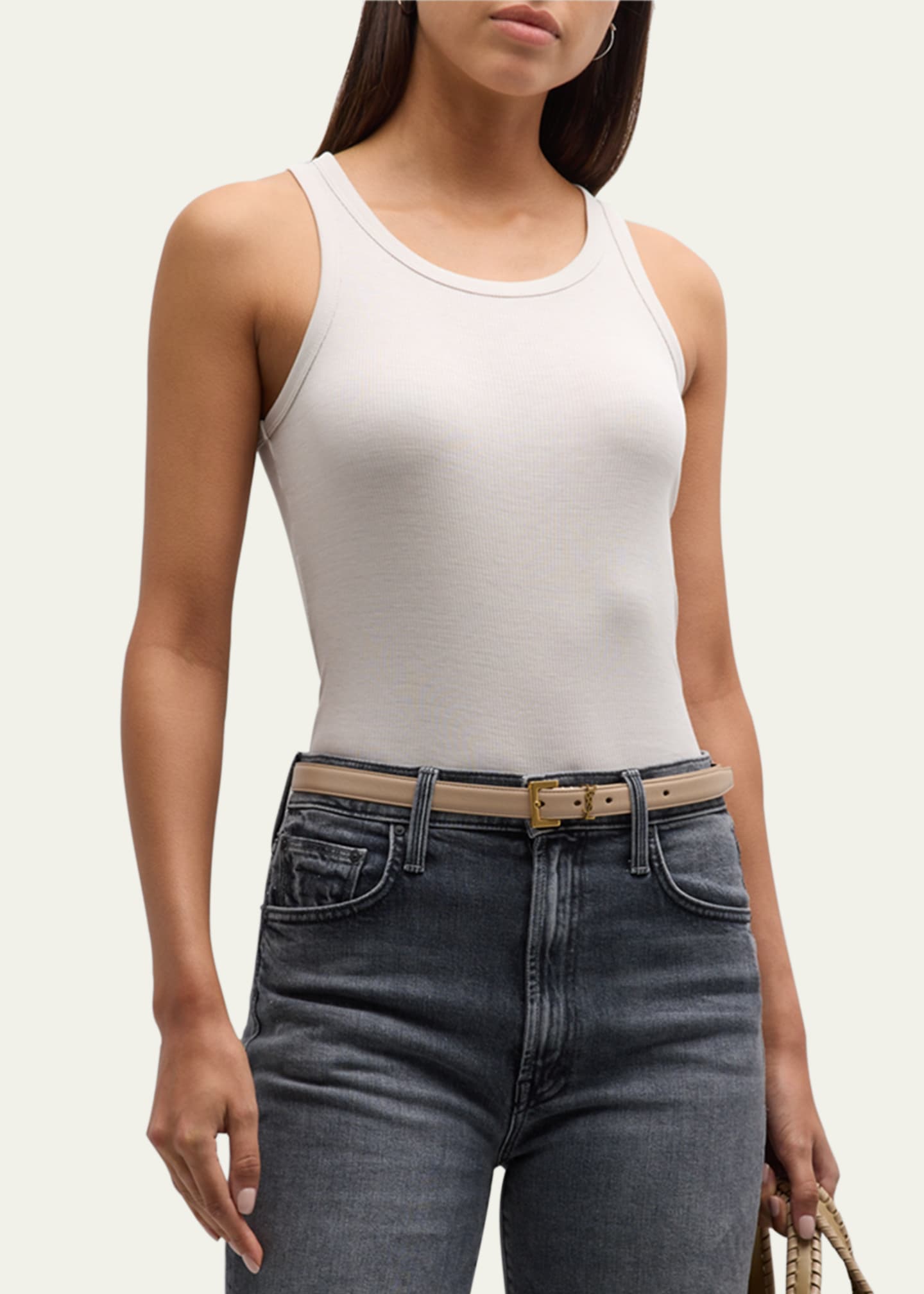 Majestic Filatures Lyocell Cotton Baby Ribbed Tank Image 4 of 5
