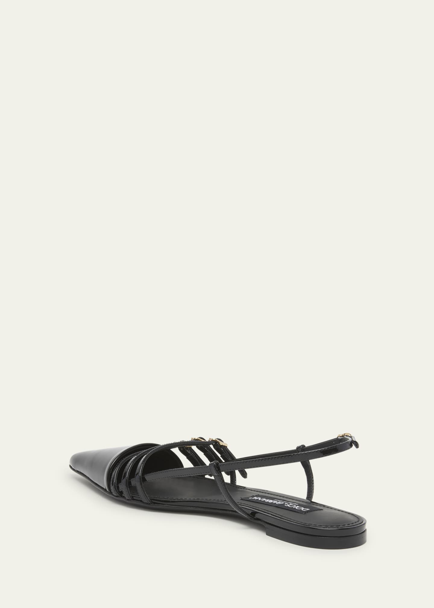 Dolce & Gabbana Beige Ribbon Fabric Ballerina Flats Shoes