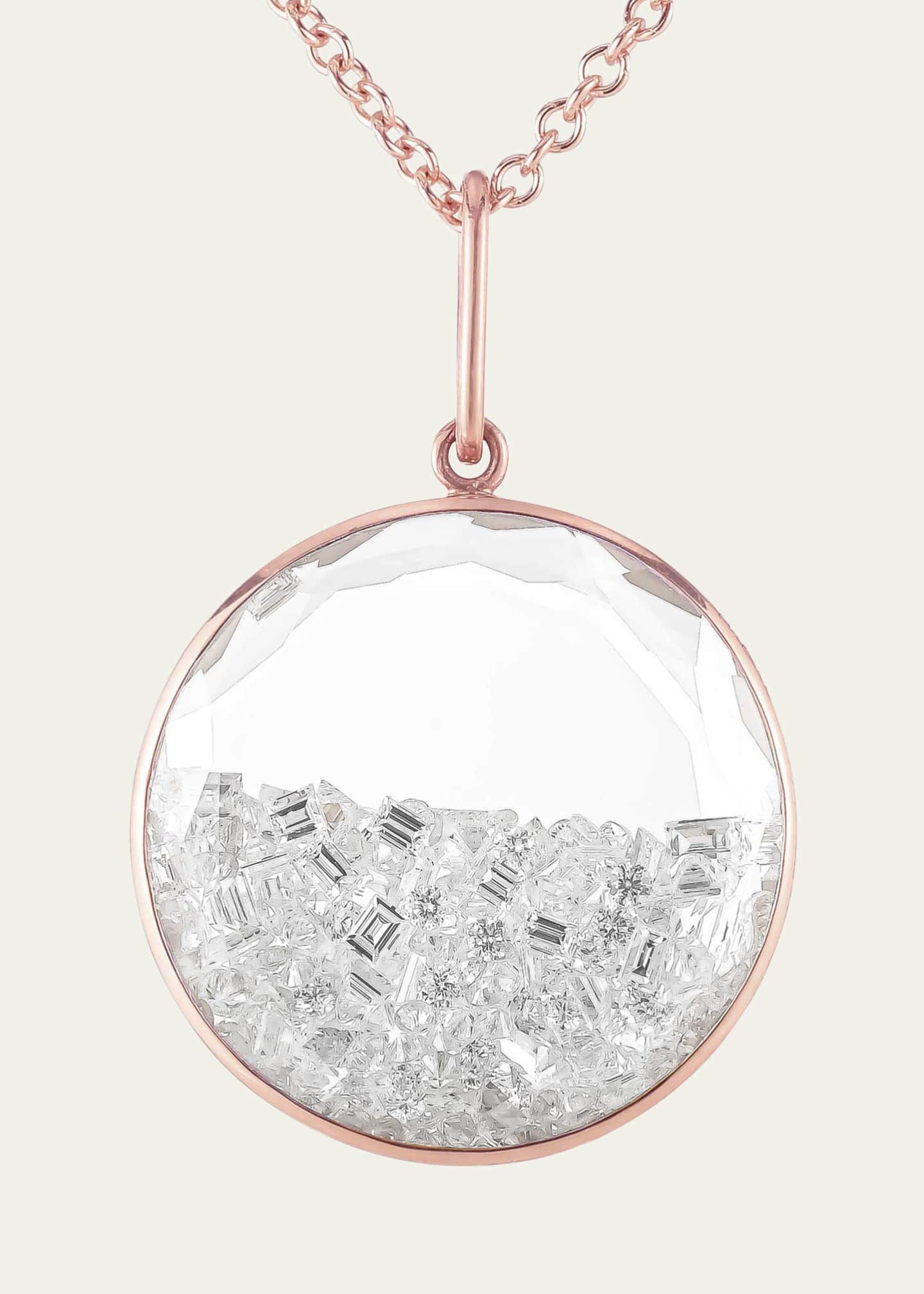 Moritz Glik Core 20 18K Rose Gold Kaleidoscope Shaker Pendant Necklace