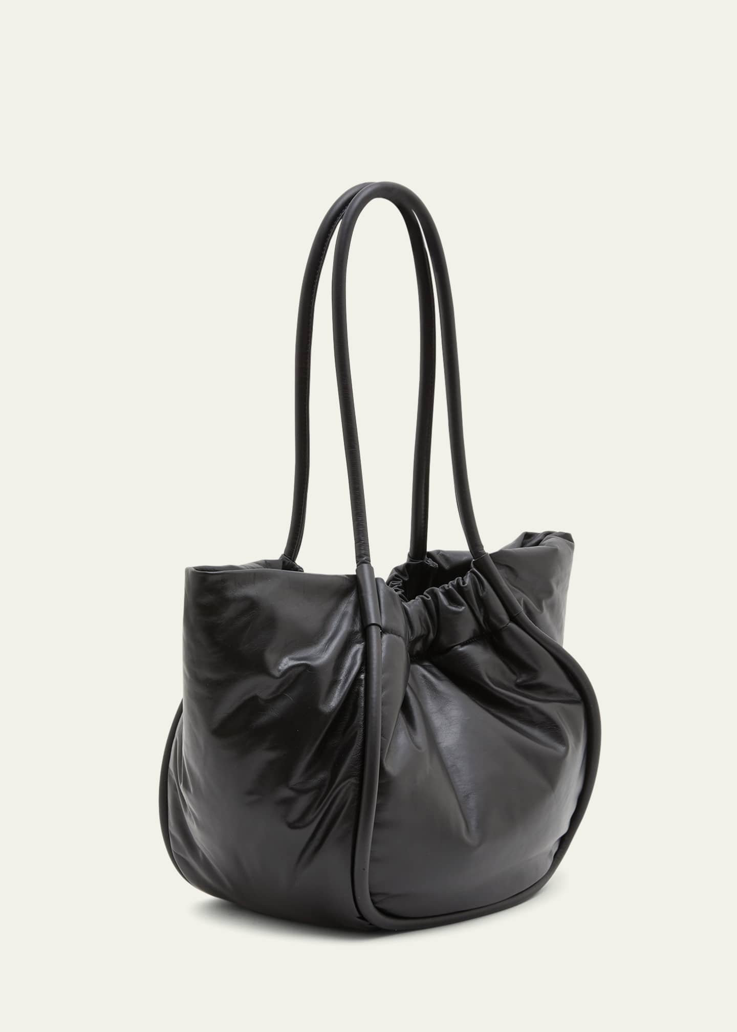 Large Bucket Bag in Black Napa | L'aventura