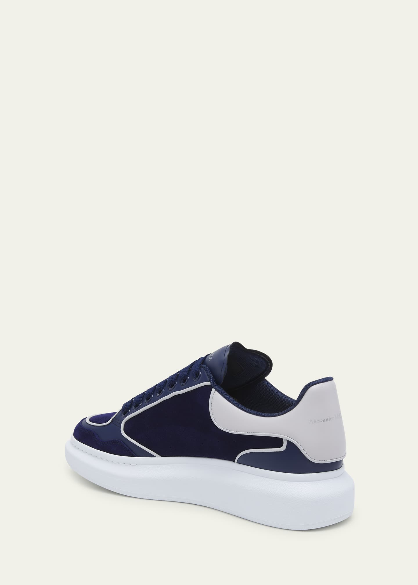 Alexander McQueen Men s Oversized Retro Suede Low Top Sneakers