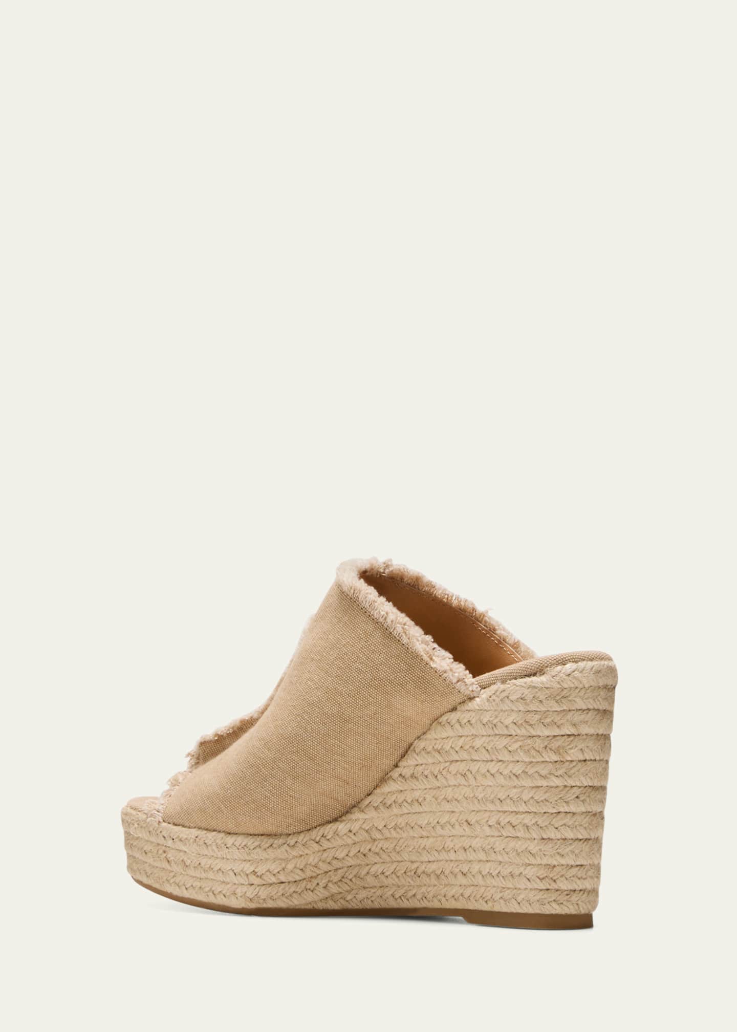 Castaner Fatima Frayed Canvas Slide Espadrilles Image 4 of 5