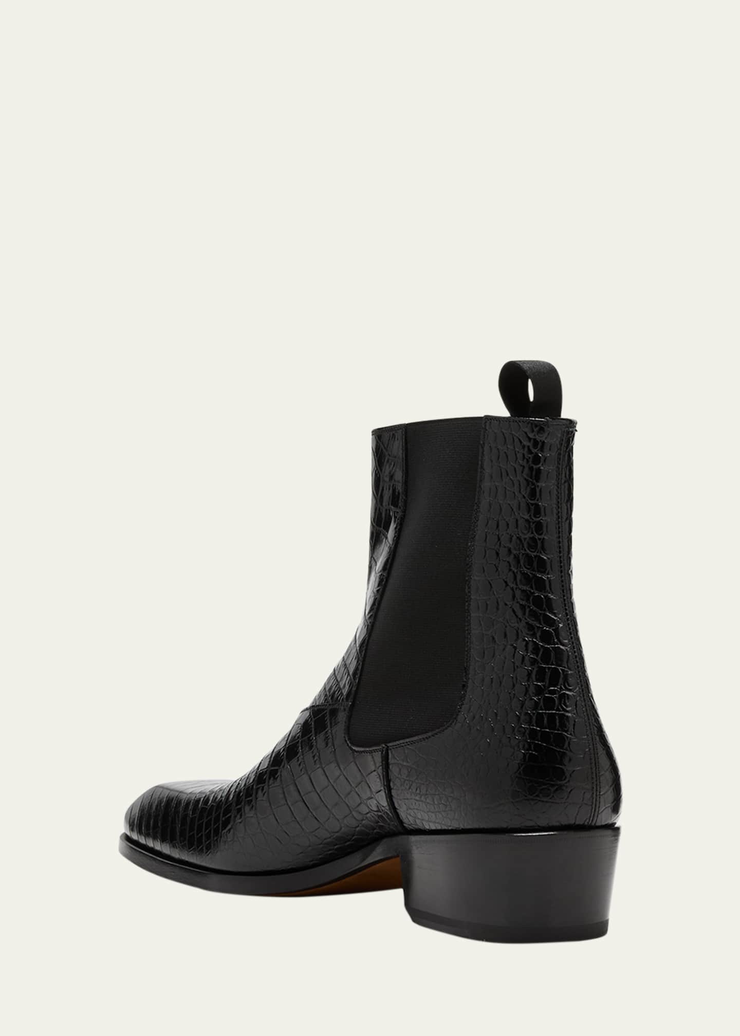 TOM FORD Men s Bailey Croc Effect Chelsea Boots