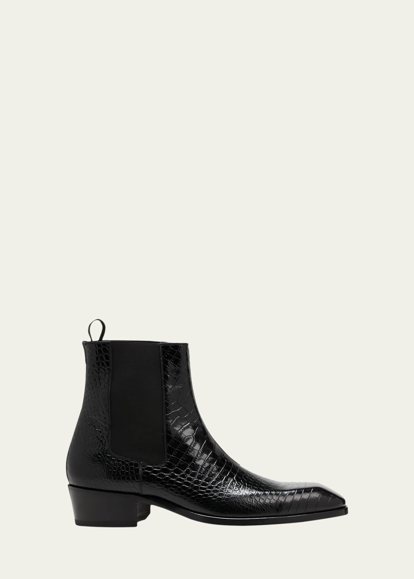 TOM FORD Men s Bailey Croc Effect Chelsea Boots