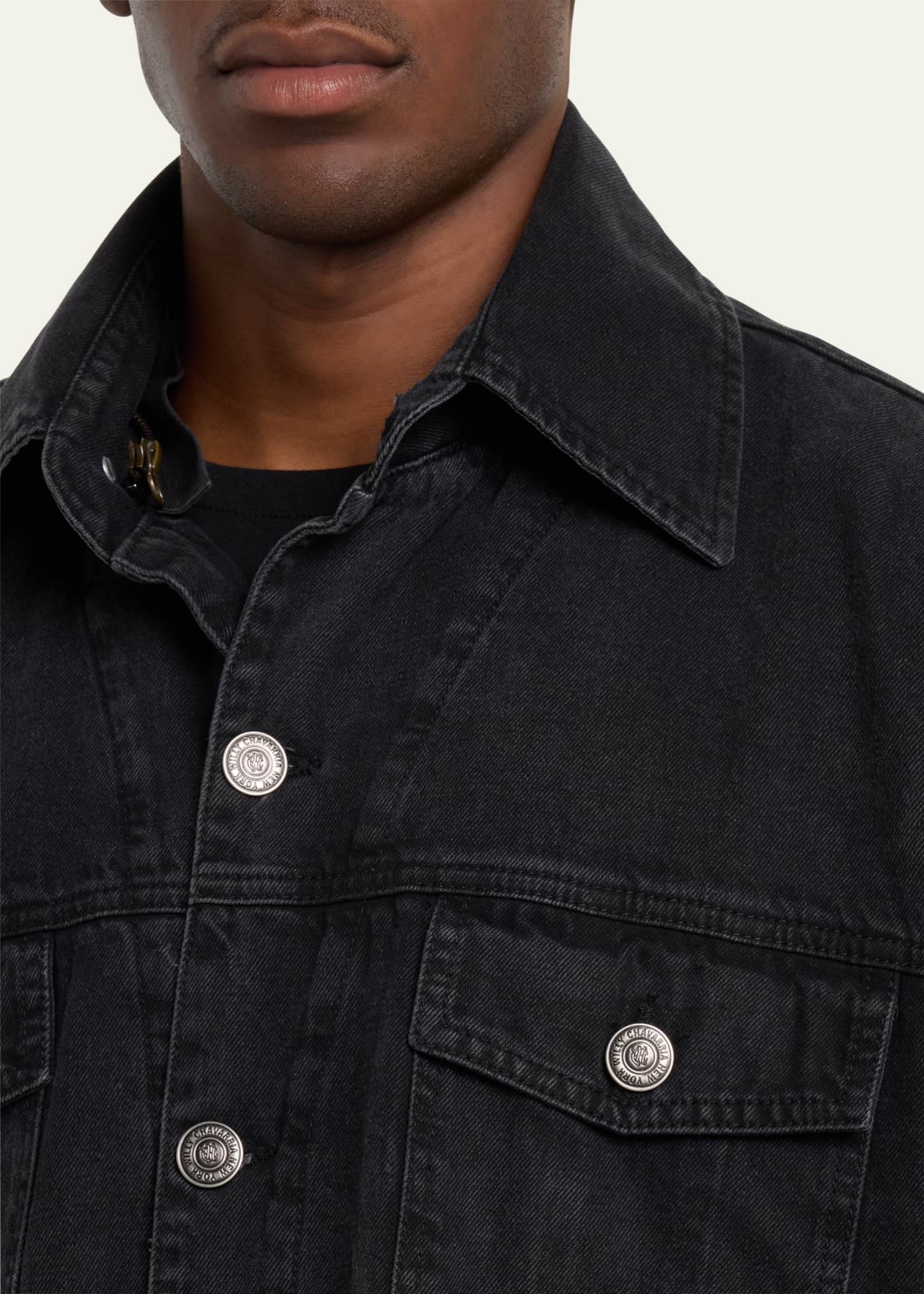Willy Chavarria Men's Chachi Oversized Denim Trucker Jacket