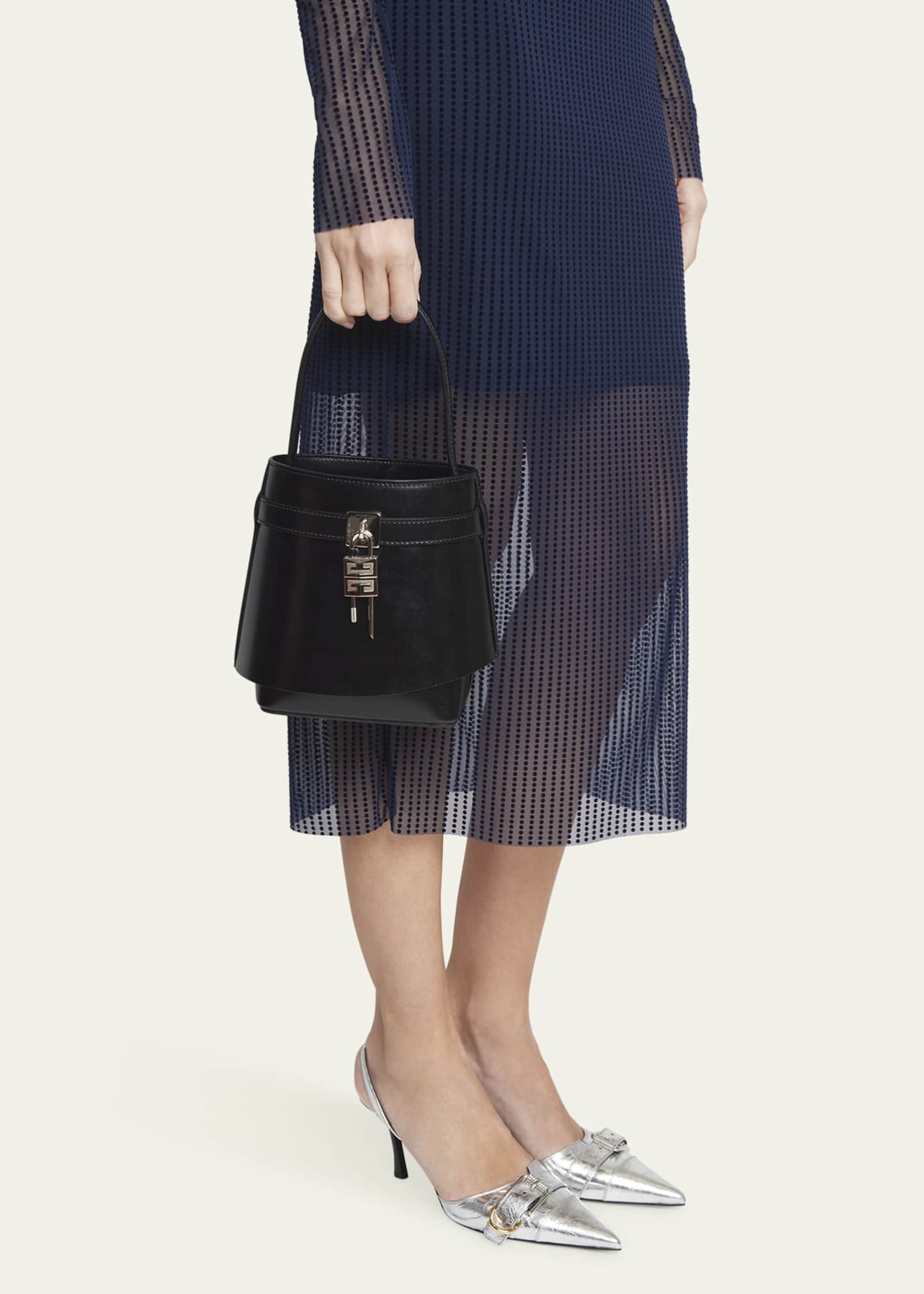 Givenchy Shark Lock Bucket Bag in Box Leather Image 2 of 5