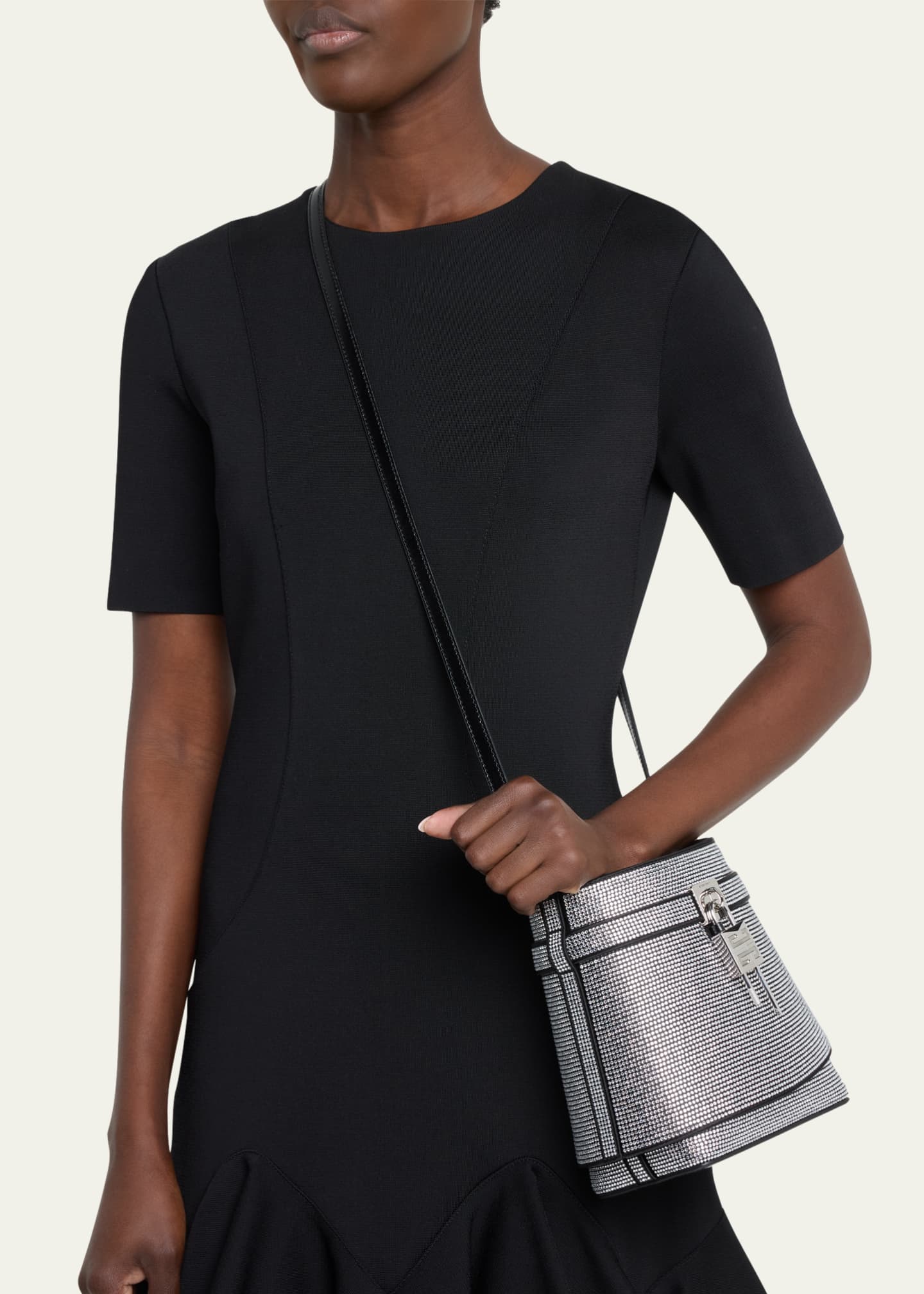 Givenchy Shark Lock Bucket Bag in Embellished Leather Image 2 of 5
