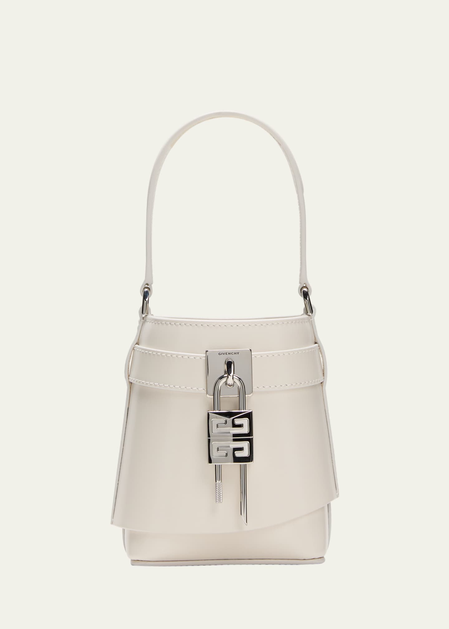 Givenchy Shark Lock Micro Bucket Bag in Box Leather Bergdorf Goodman