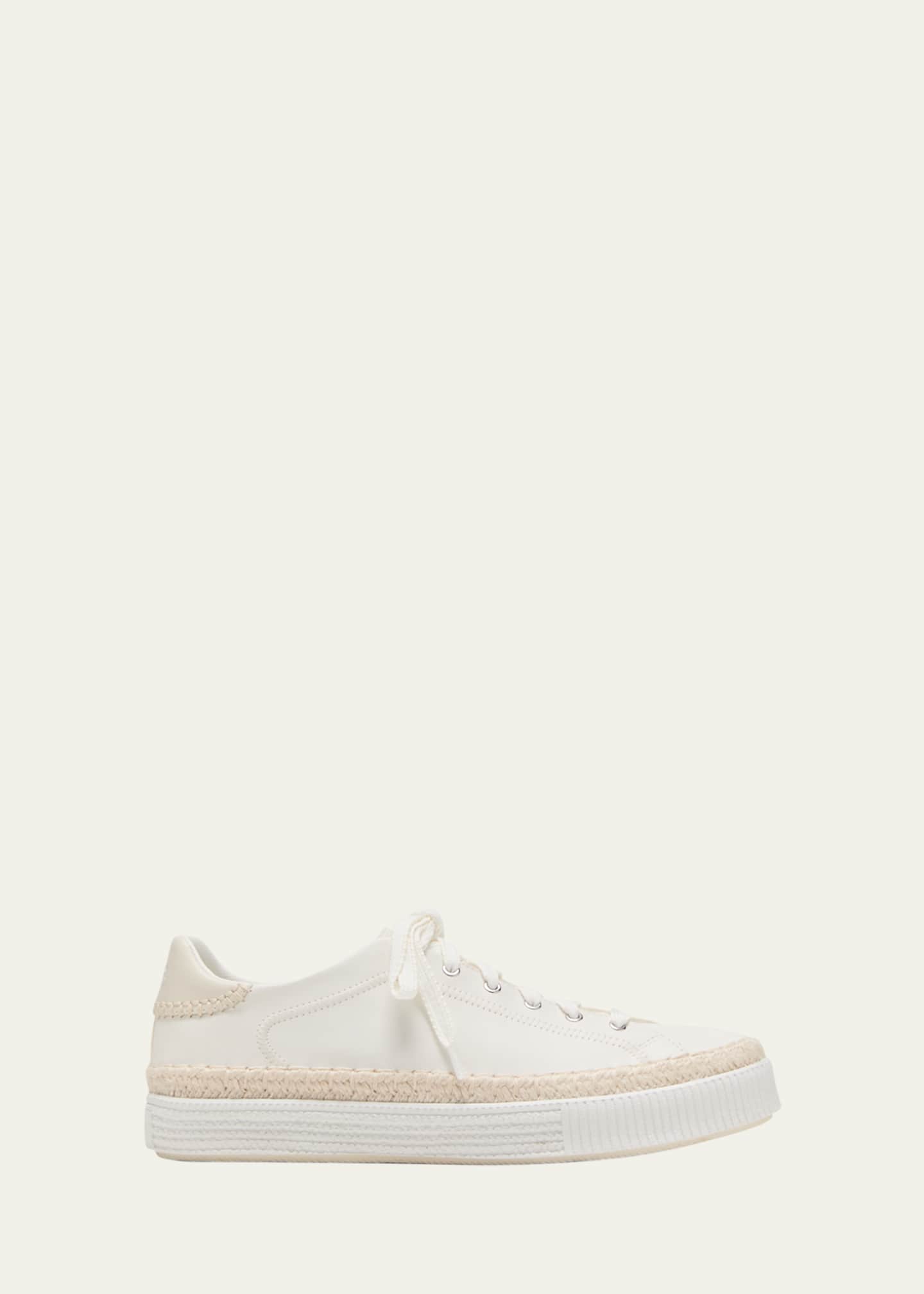 White leather espadrille sneakers sale